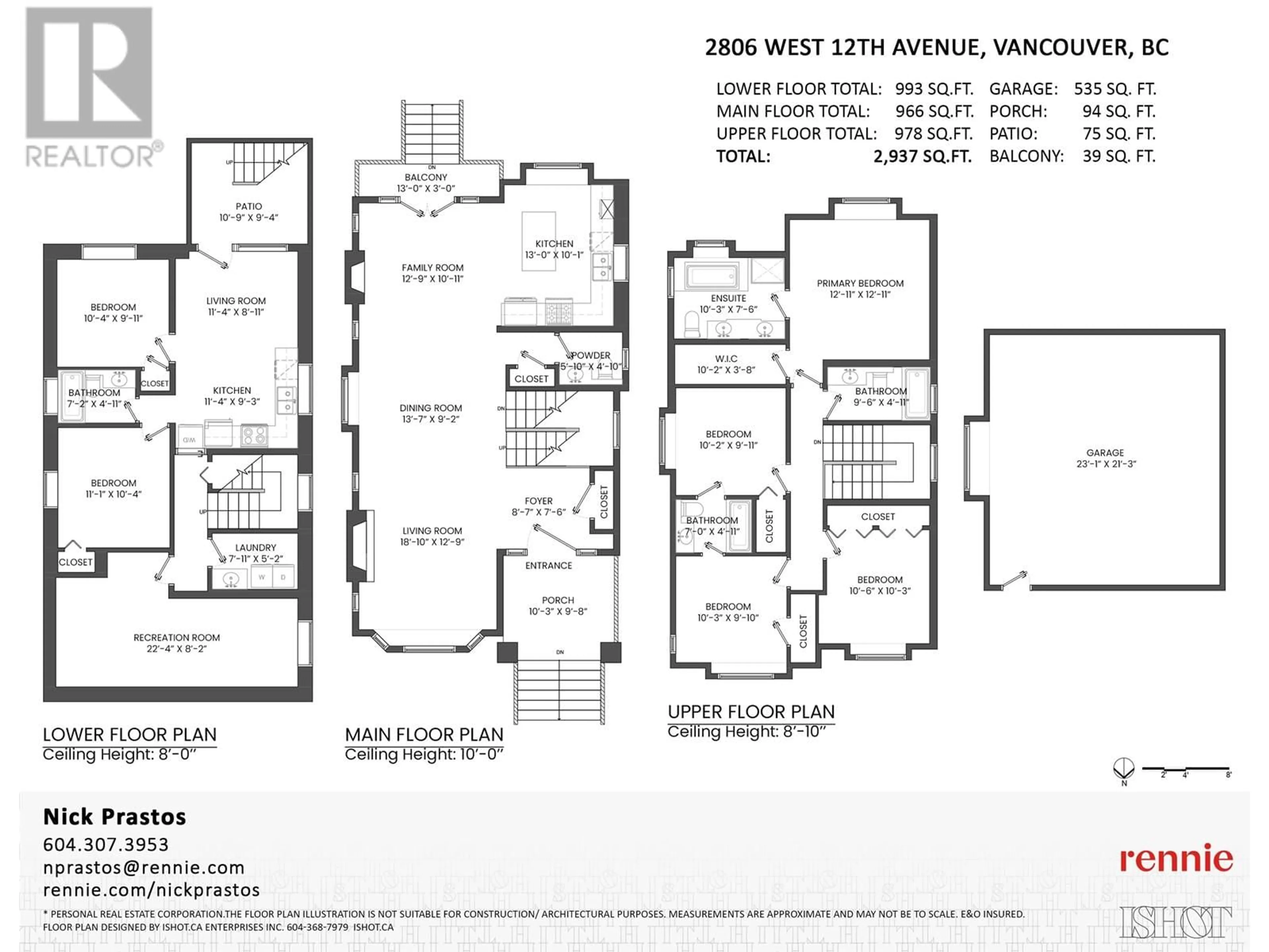 Floor plan for 2806 12TH AVENUE, Vancouver British Columbia V6K2P9