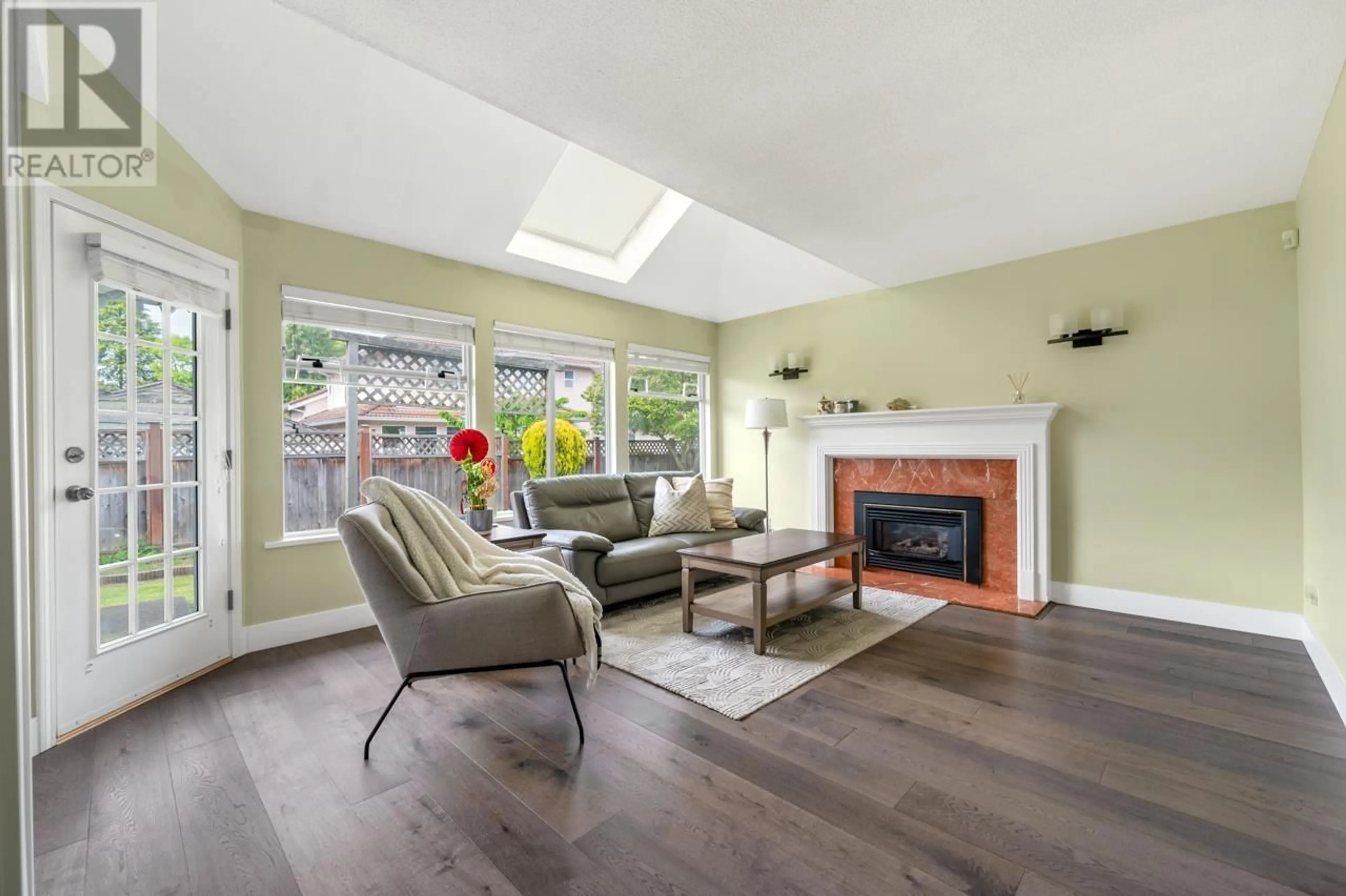 Living room with furniture, wood/laminate floor for 6071 LIVINGSTONE PLACE, Richmond British Columbia V7C5J6