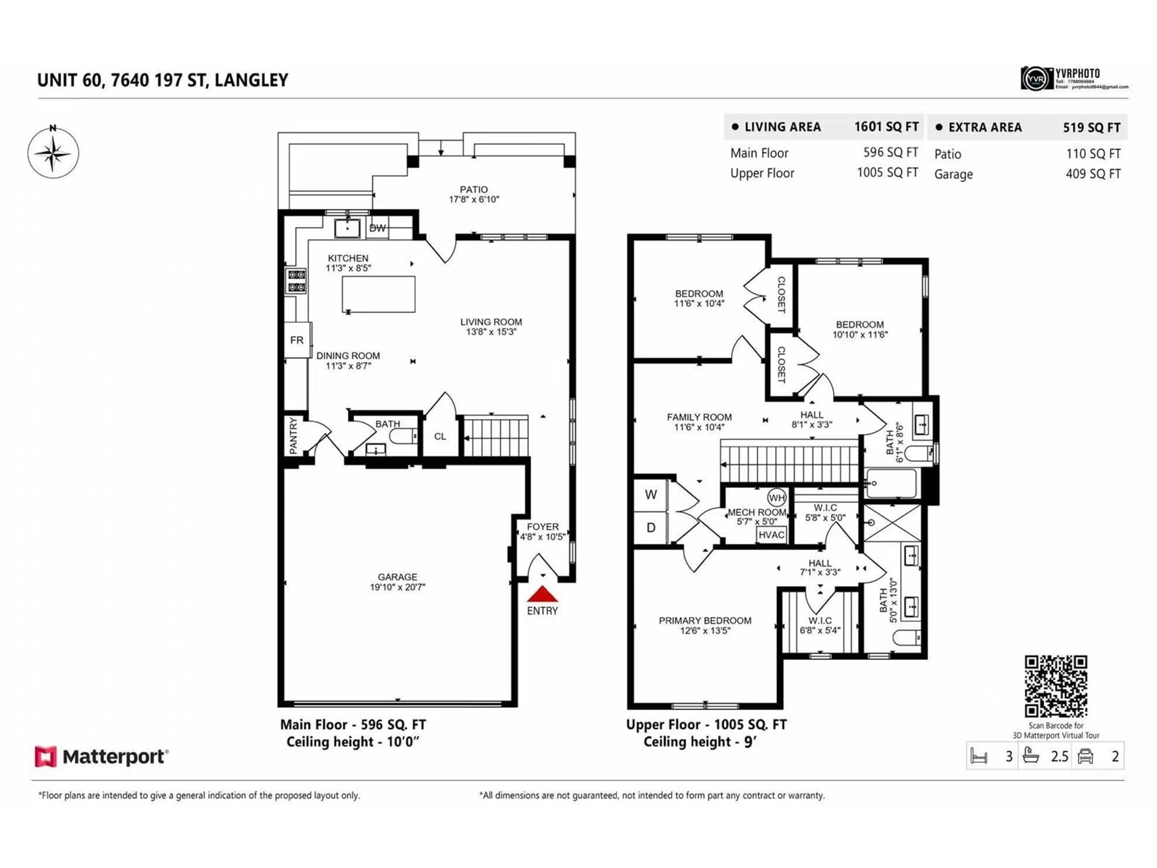 Floor plan for 60 - 7640 197, Langley British Columbia V2Y3W2