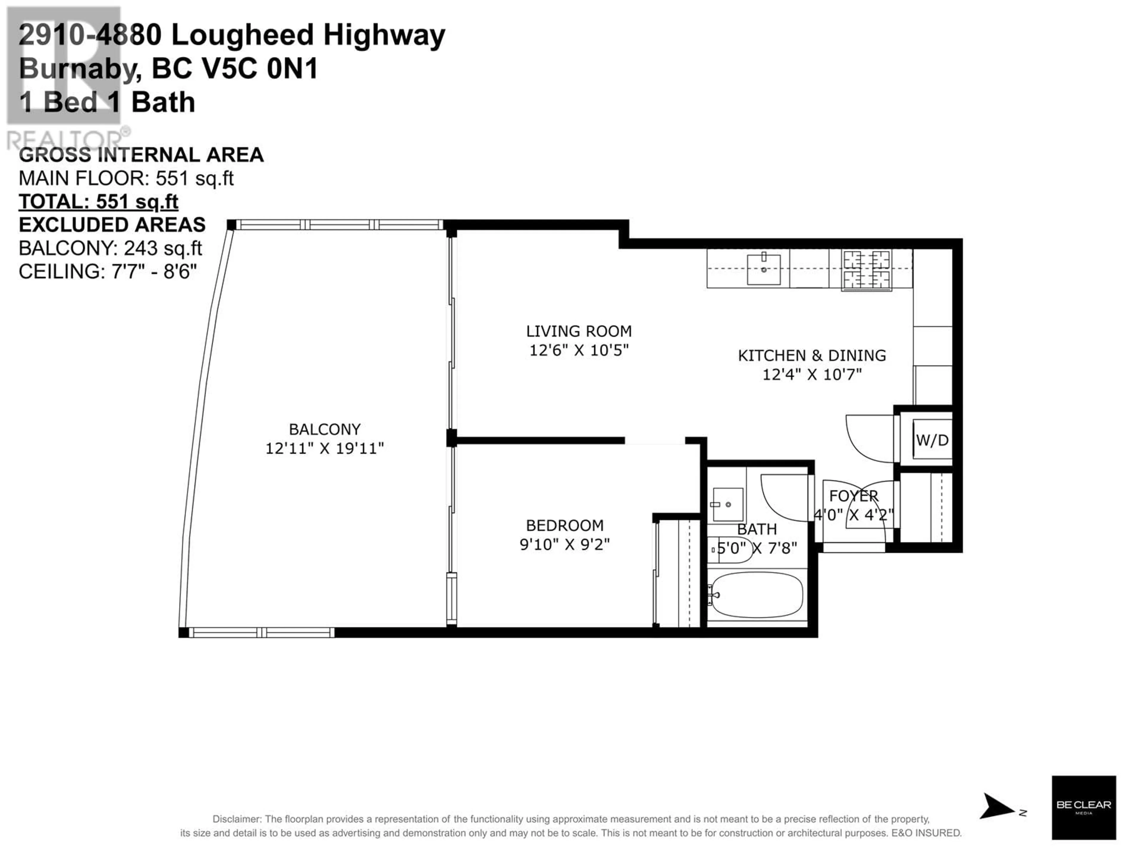 Floor plan for 2910 - 4880 LOUGHEED HIGHWAY, Burnaby British Columbia V5C0N1