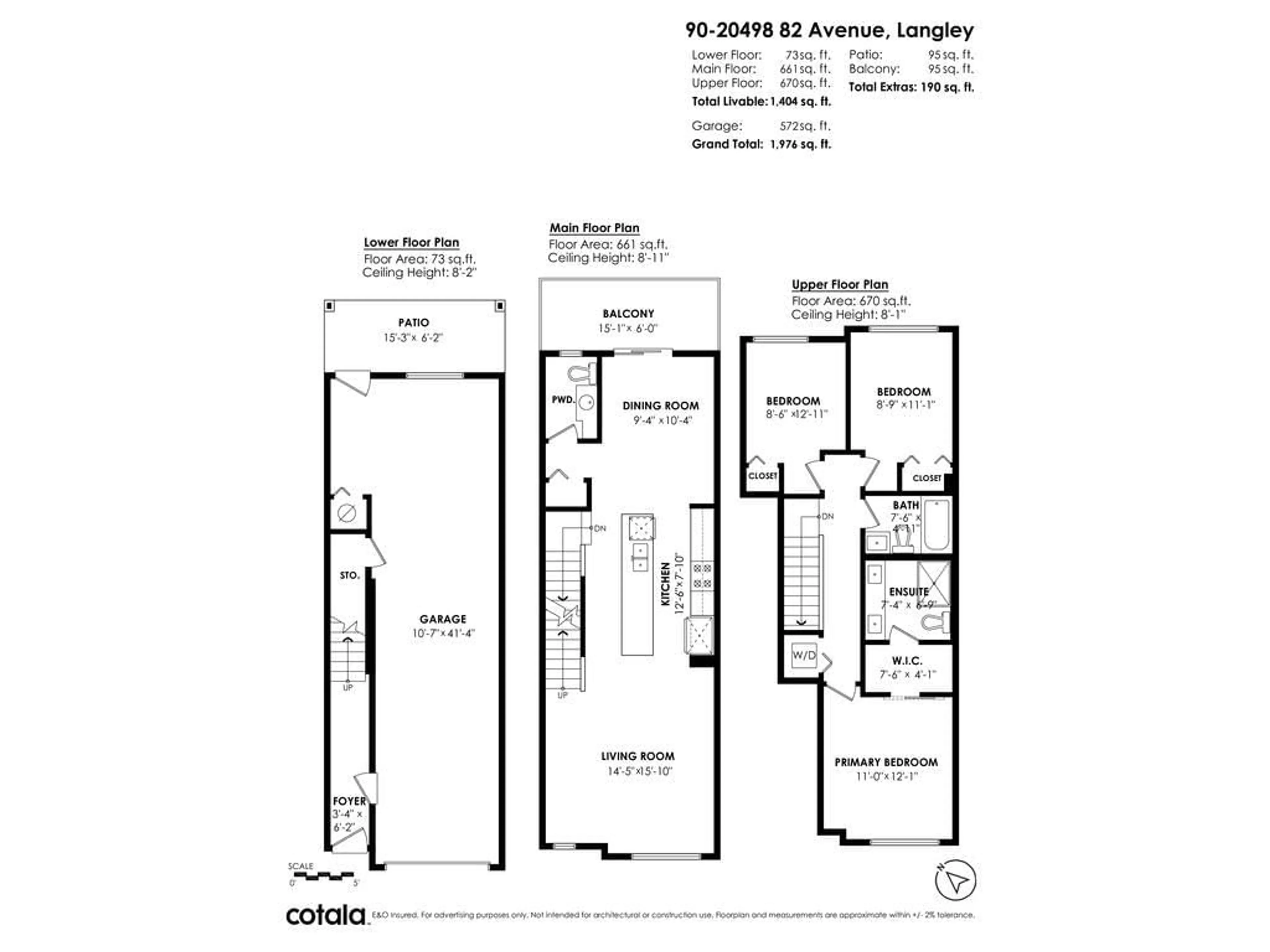 Floor plan for 90 - 20498 82, Langley British Columbia V2Y0V1
