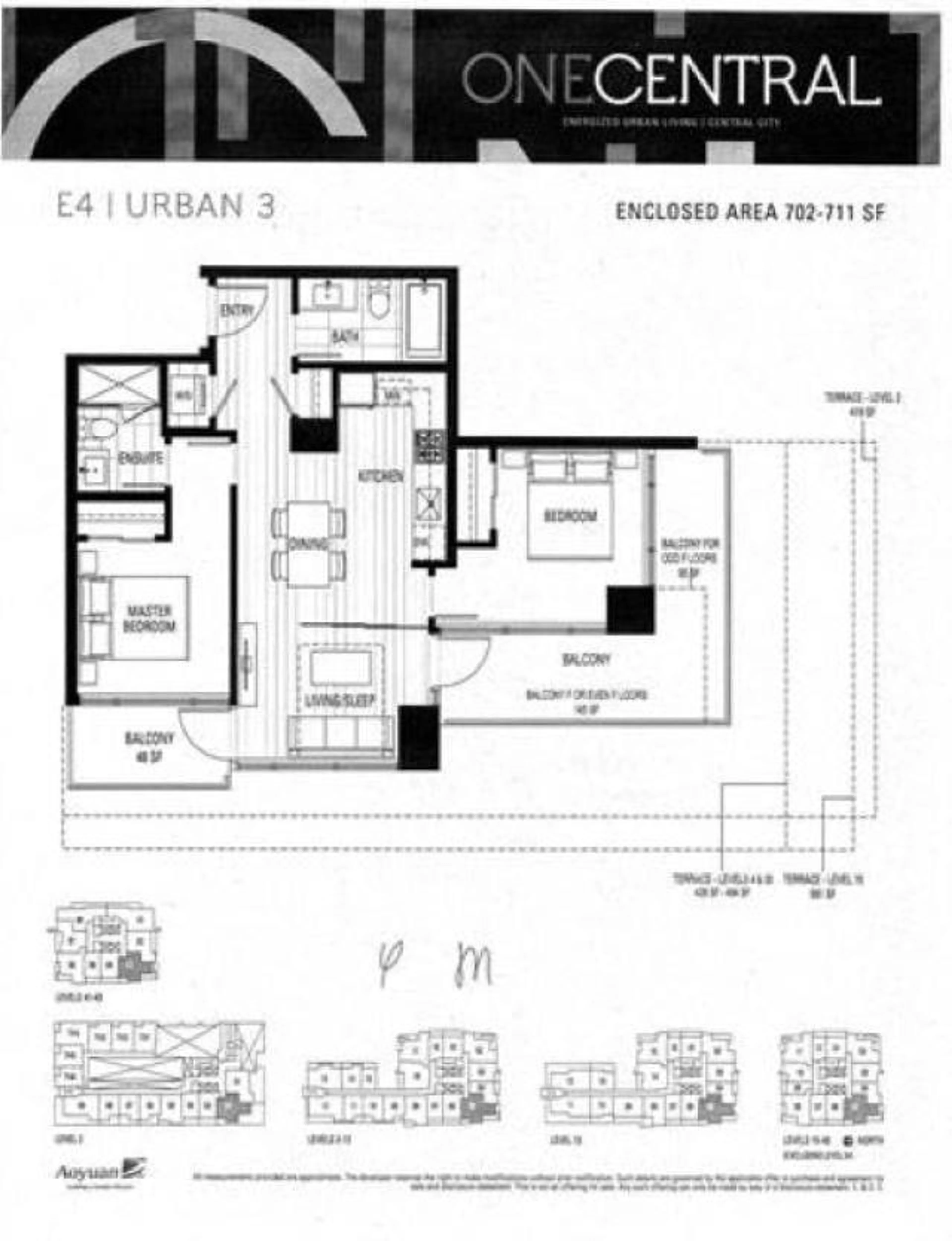 Floor plan for 905 - 13350 CENTRAL, Surrey British Columbia V3T0S1