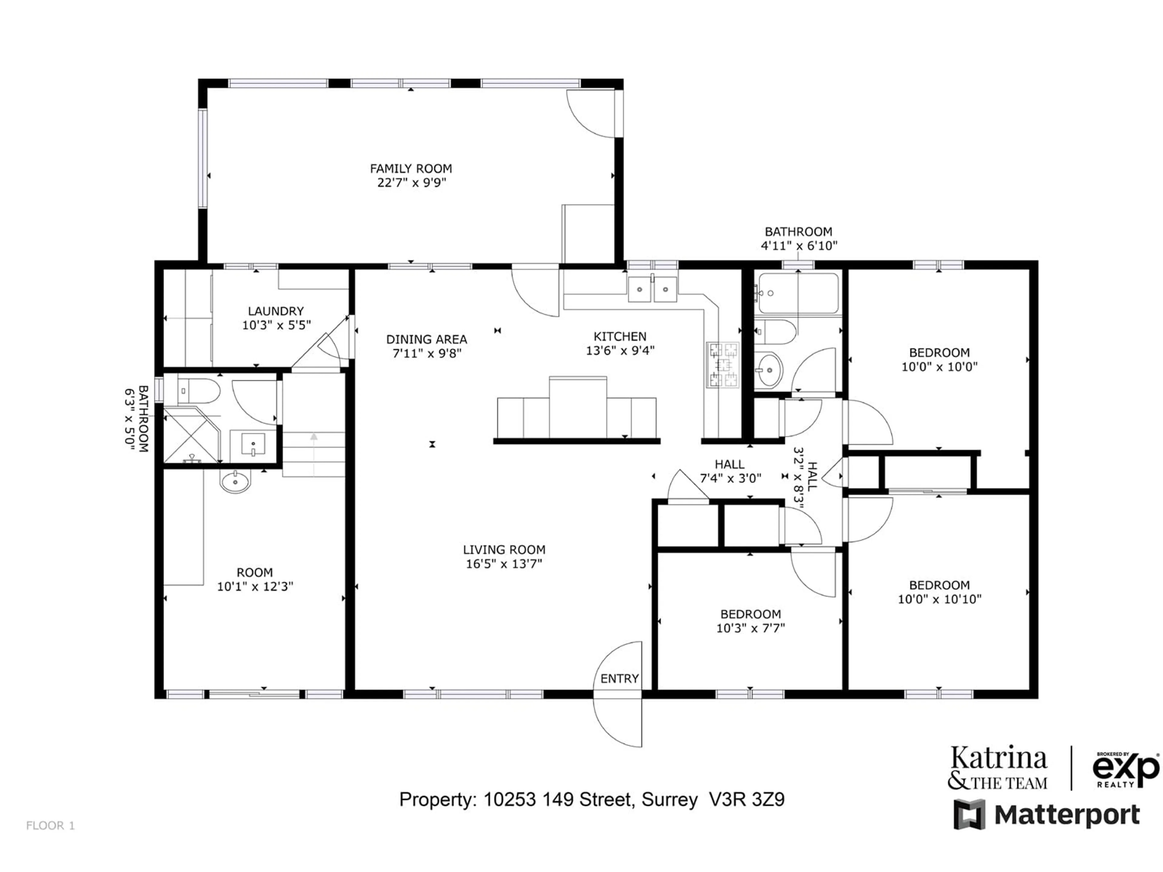 Floor plan for 10253 149, Surrey British Columbia V3R3Z9
