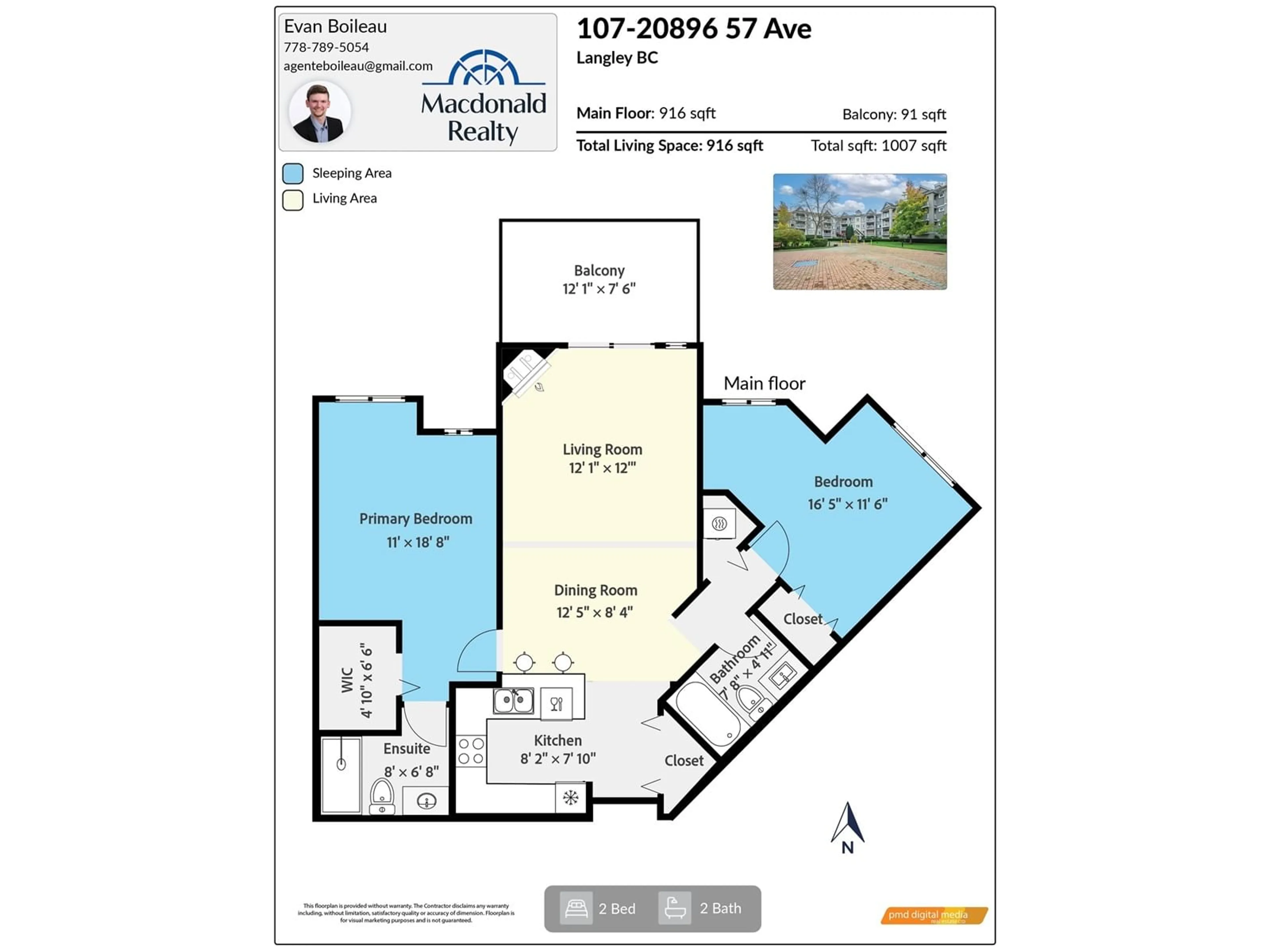 Floor plan for 107 - 20896 57, Langley British Columbia V3A8S9