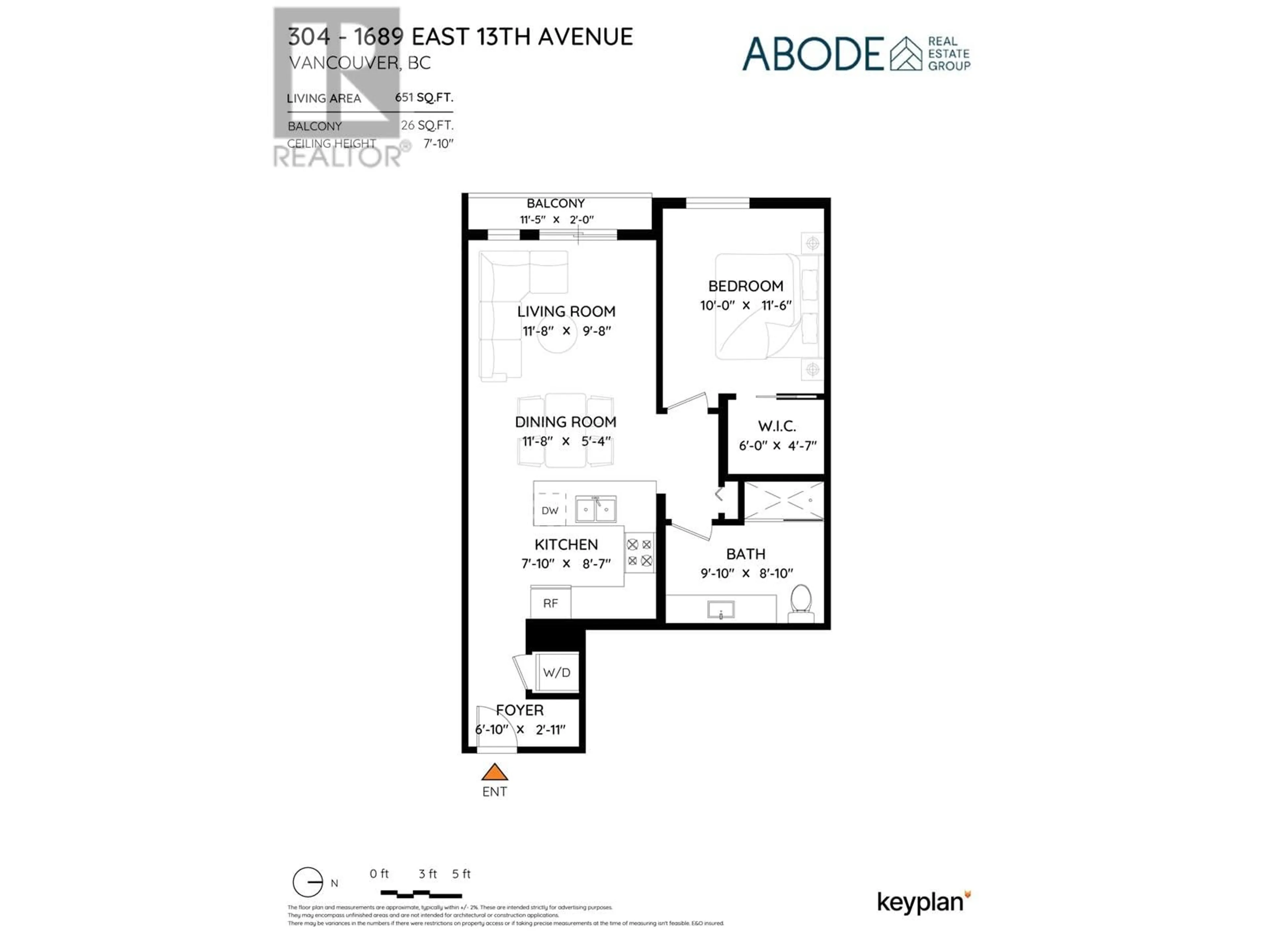 Floor plan for 304 - 1689 13TH AVENUE, Vancouver British Columbia V5N0A5