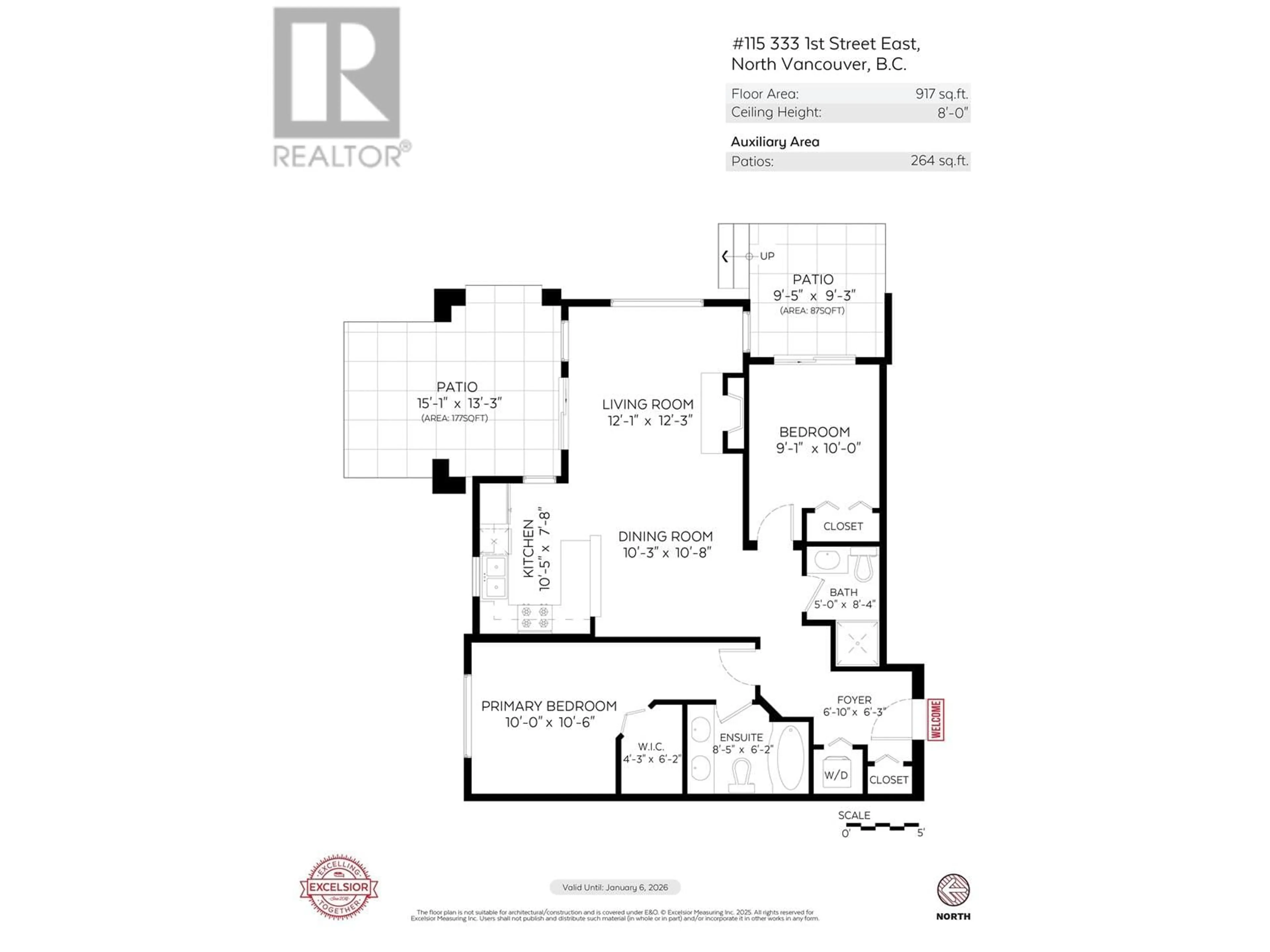 Floor plan for 115 - 333 1ST STREET, North Vancouver British Columbia V7L4W9
