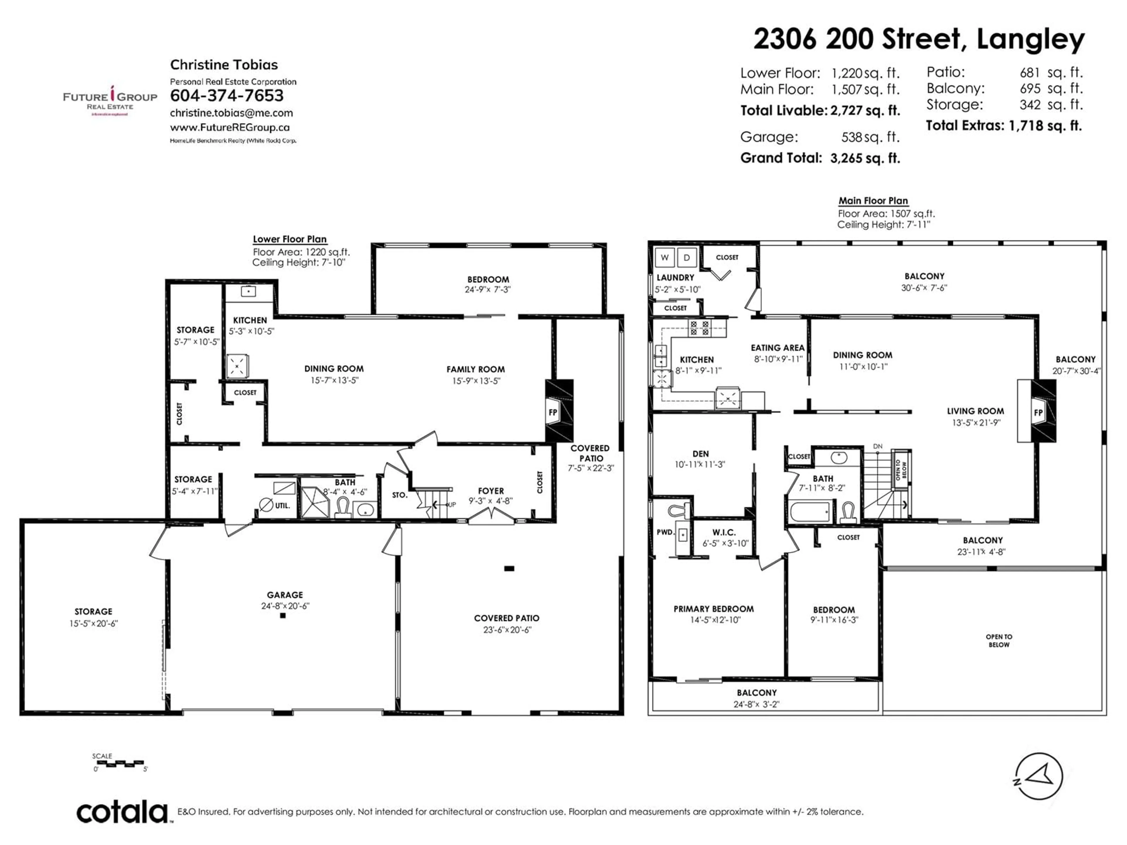 Floor plan for 2306 200, Langley British Columbia V2Z1W9