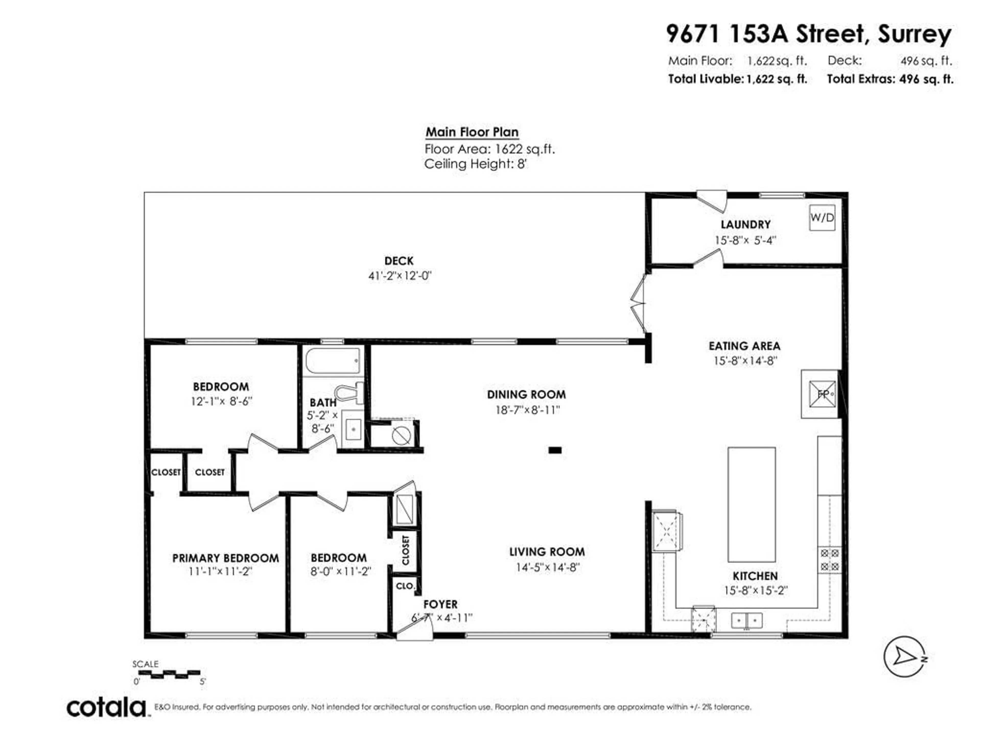 Floor plan for 9671 153 A, Surrey British Columbia V3R4J1