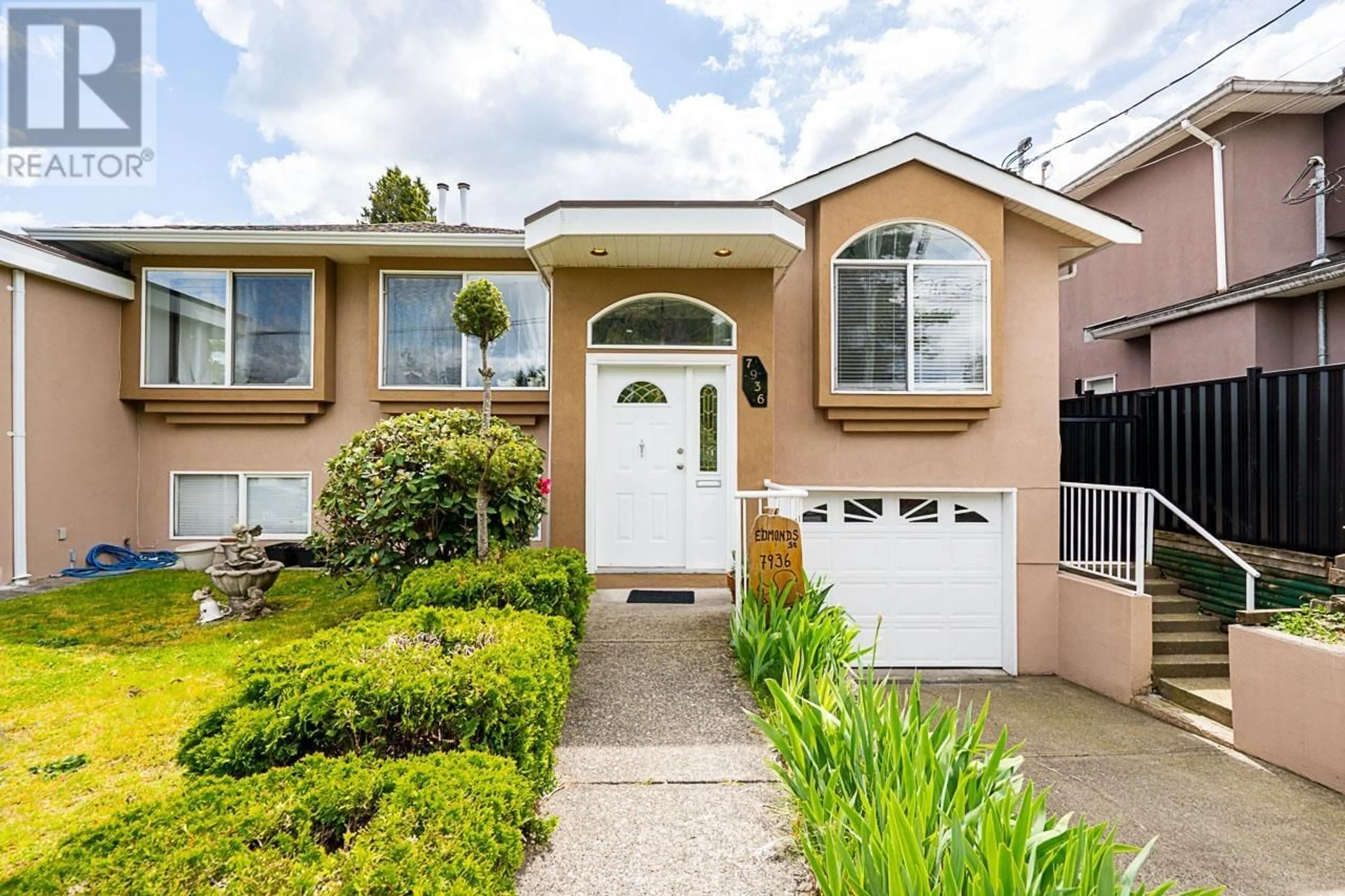 Home with vinyl exterior material, street for 7936 EDMONDS STREET, Burnaby British Columbia V3N1C2