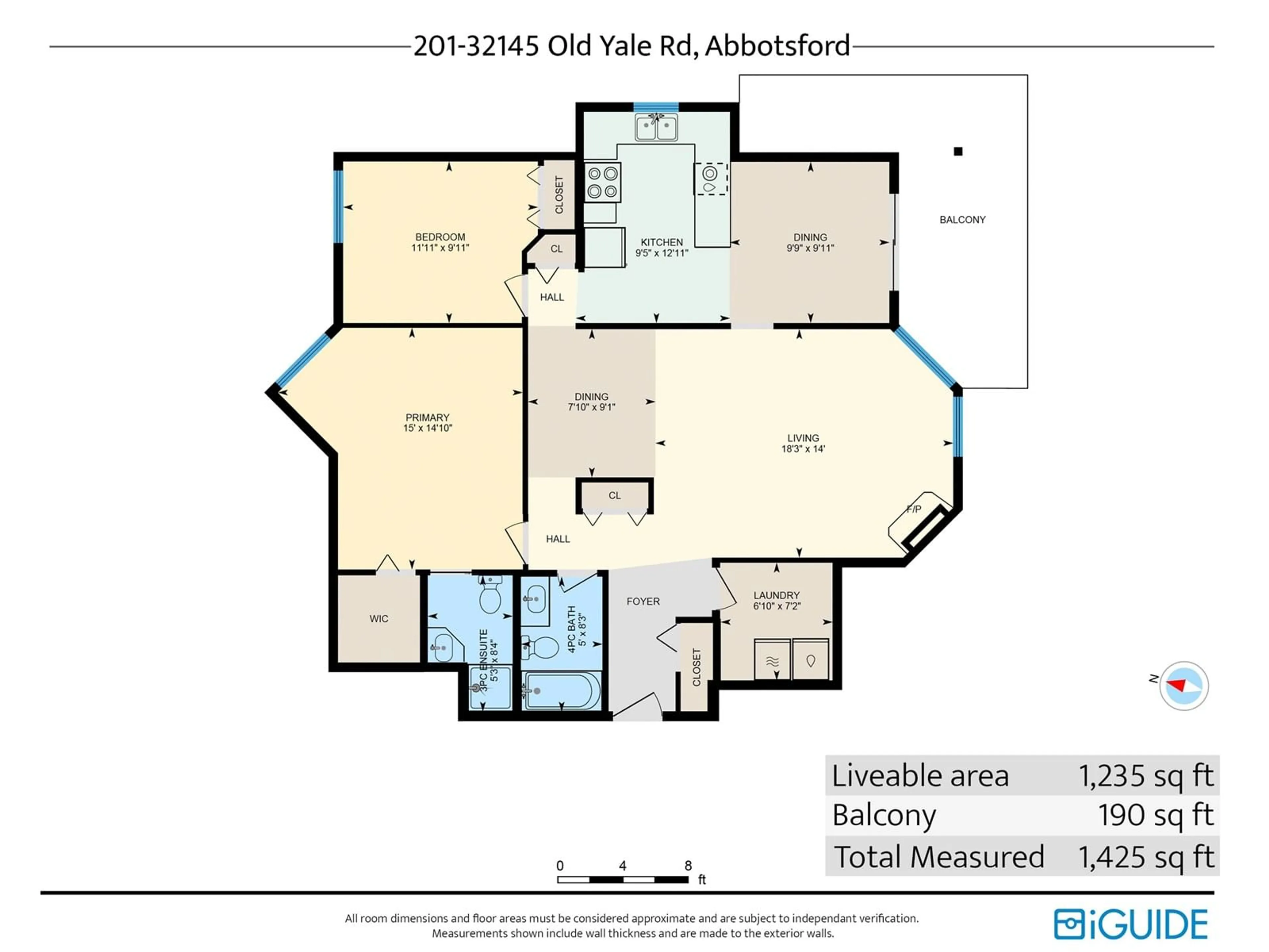 Floor plan for 201 - 32145 OLD YALE, Abbotsford British Columbia V2T2C8