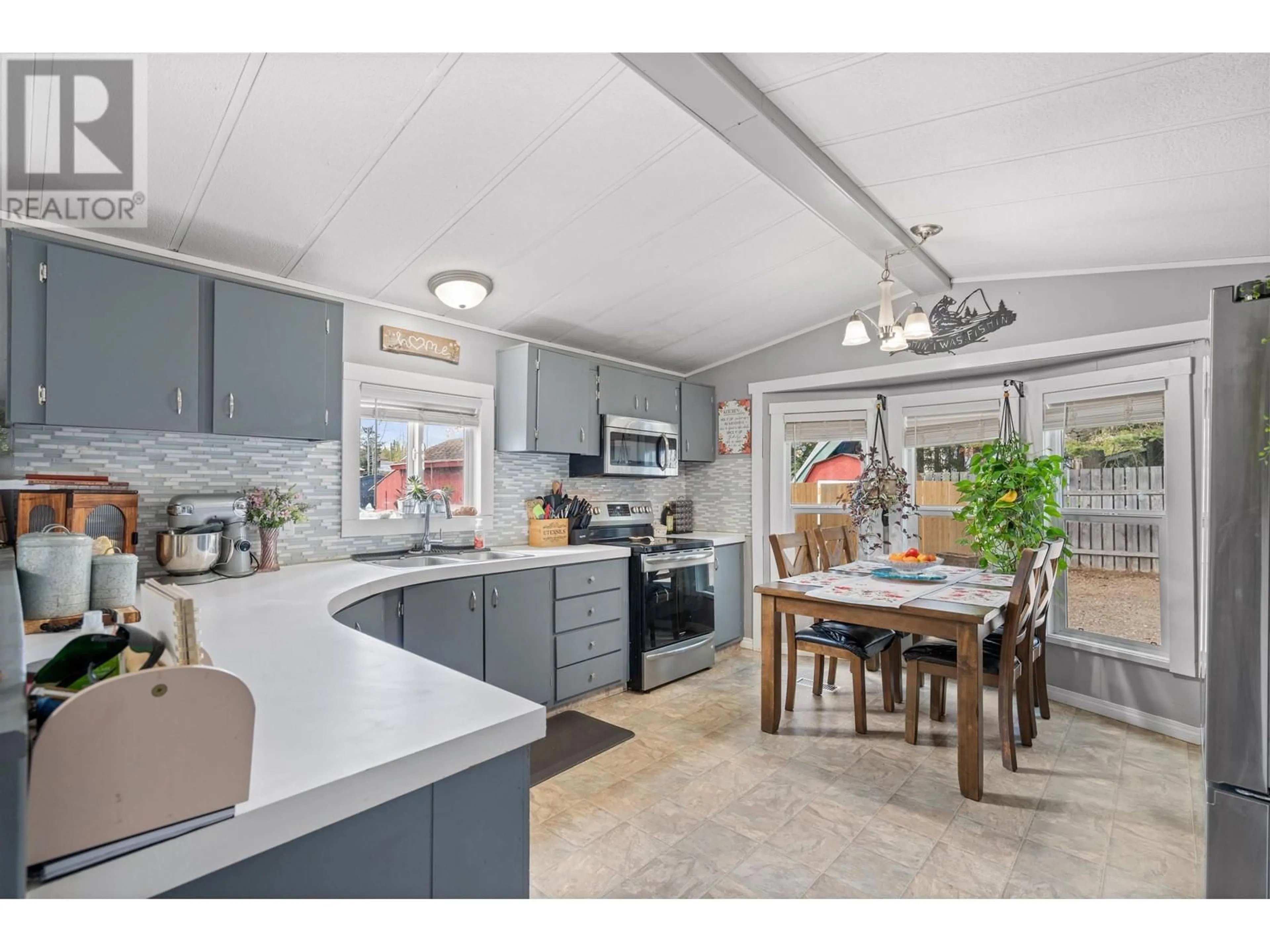 Open concept kitchen, ceramic/tile floor for 3657 FISHER ROAD, Prince George British Columbia V2K5T5