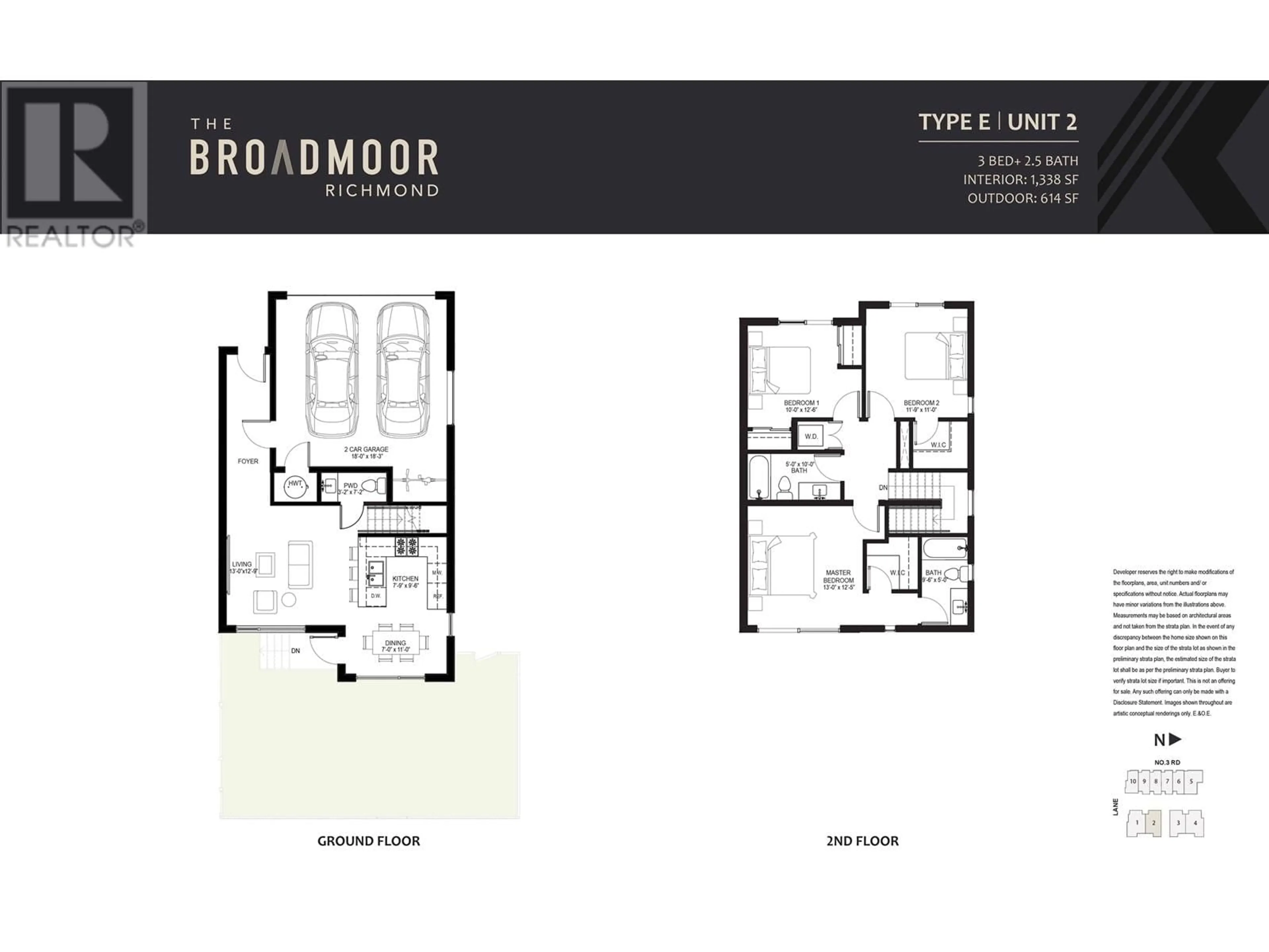 Floor plan for 2 - 8300 NO. 3 ROAD, Richmond British Columbia V6Y2E3