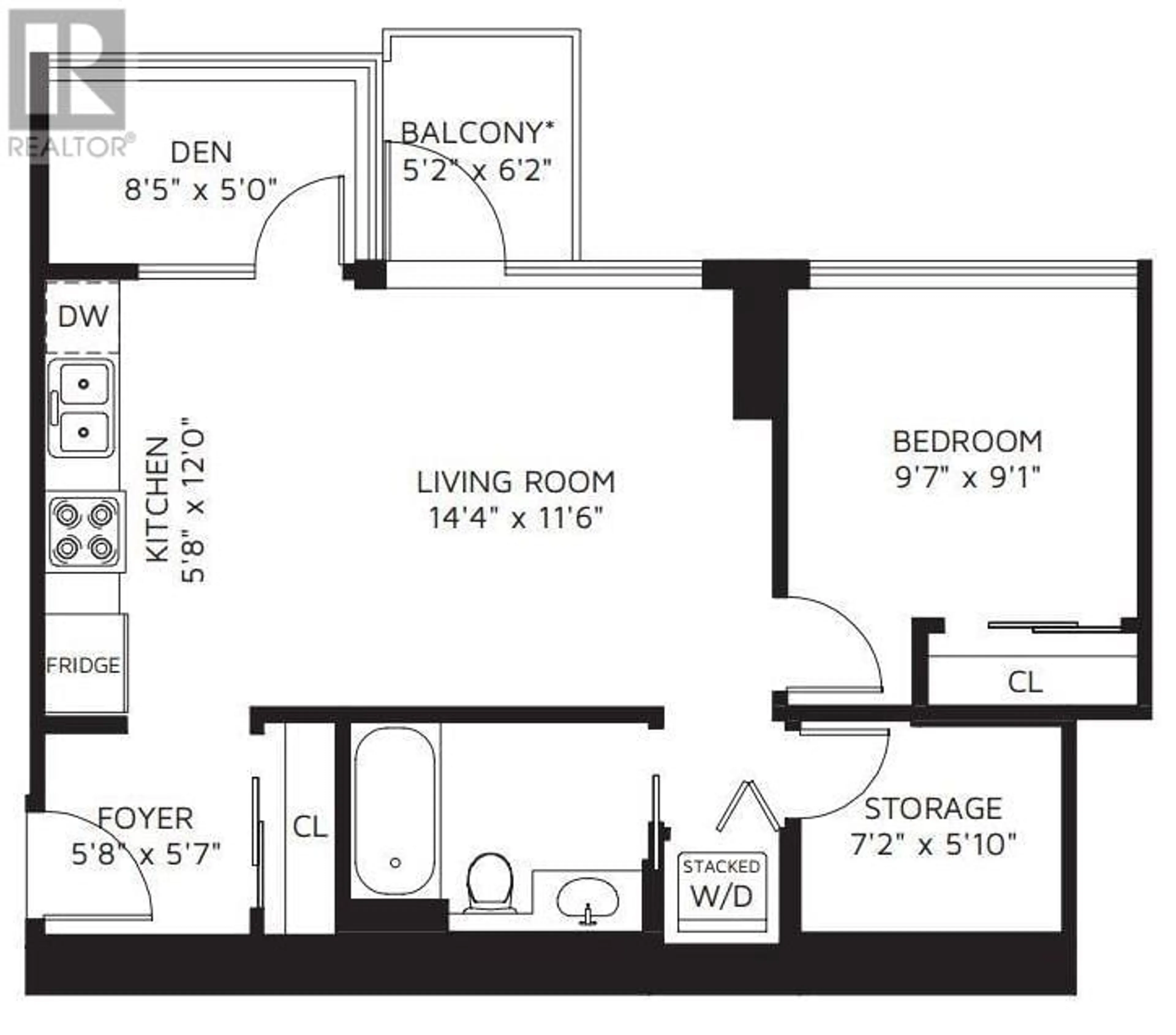 Floor plan for 3109 - 111 GEORGIA STREET, Vancouver British Columbia V6B1T8