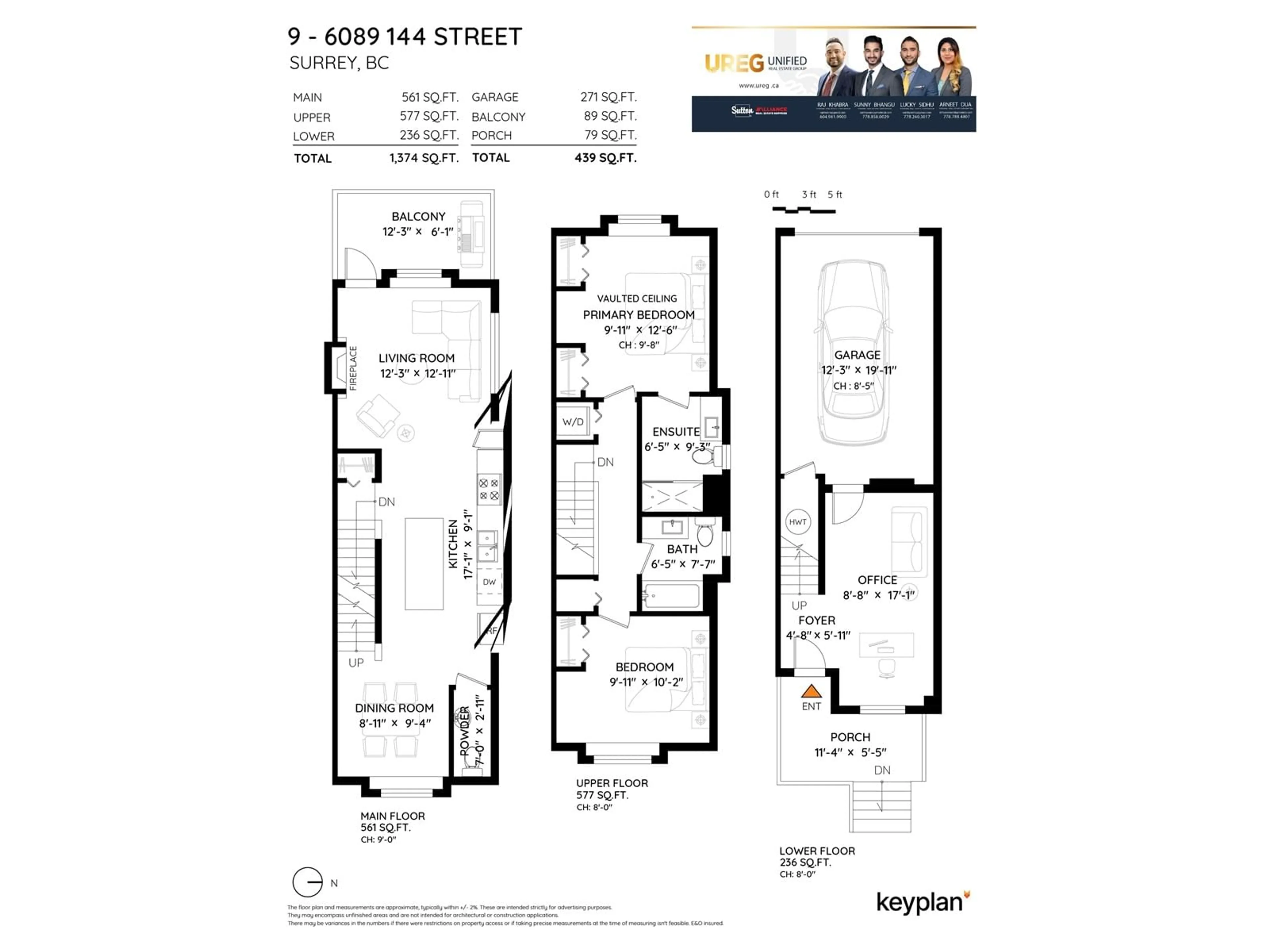 Floor plan for 9 - 6089 144, Surrey British Columbia V3X1A4