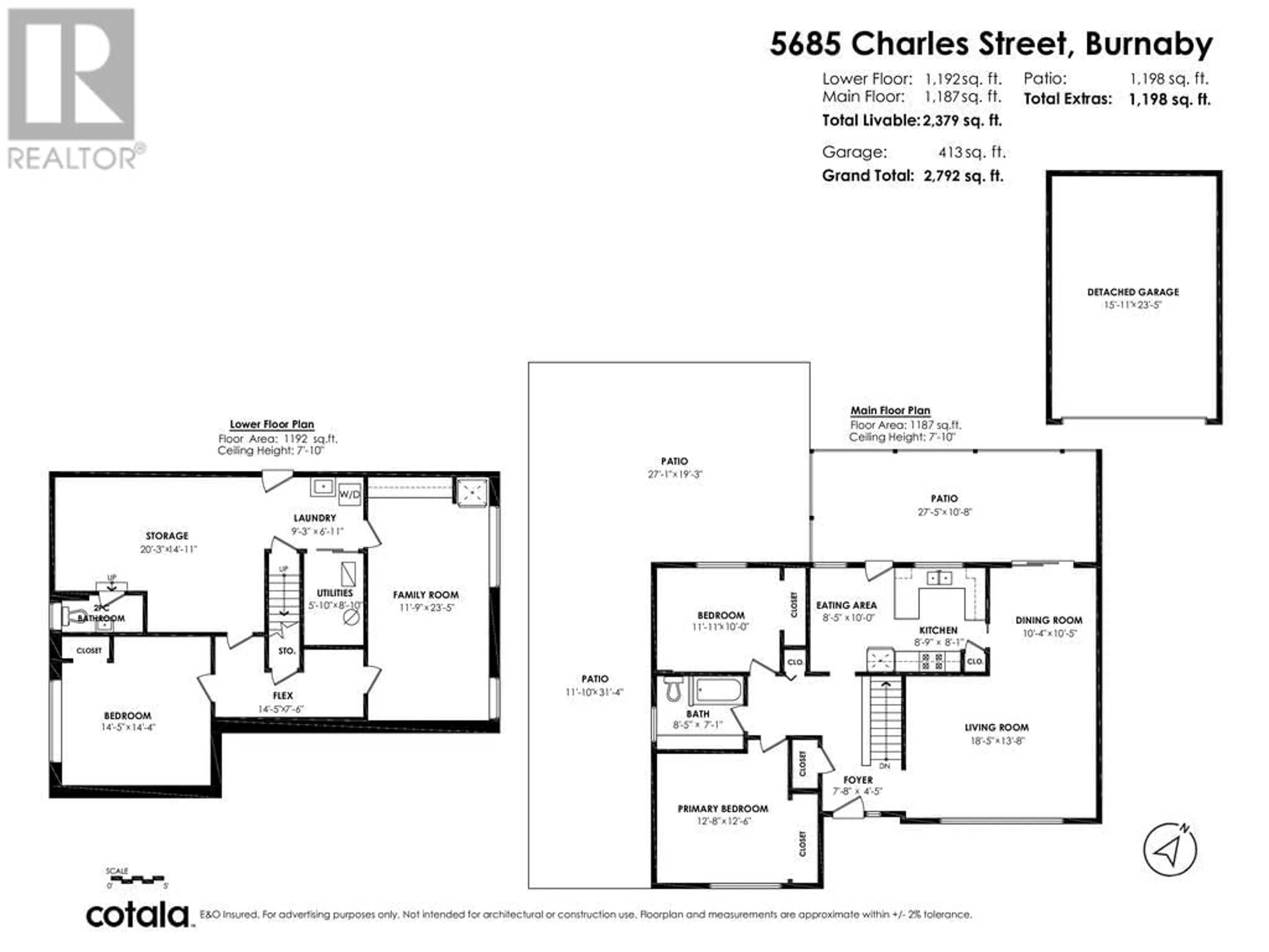 Floor plan for 5865 CHARLES STREET, Burnaby British Columbia V5B2G6