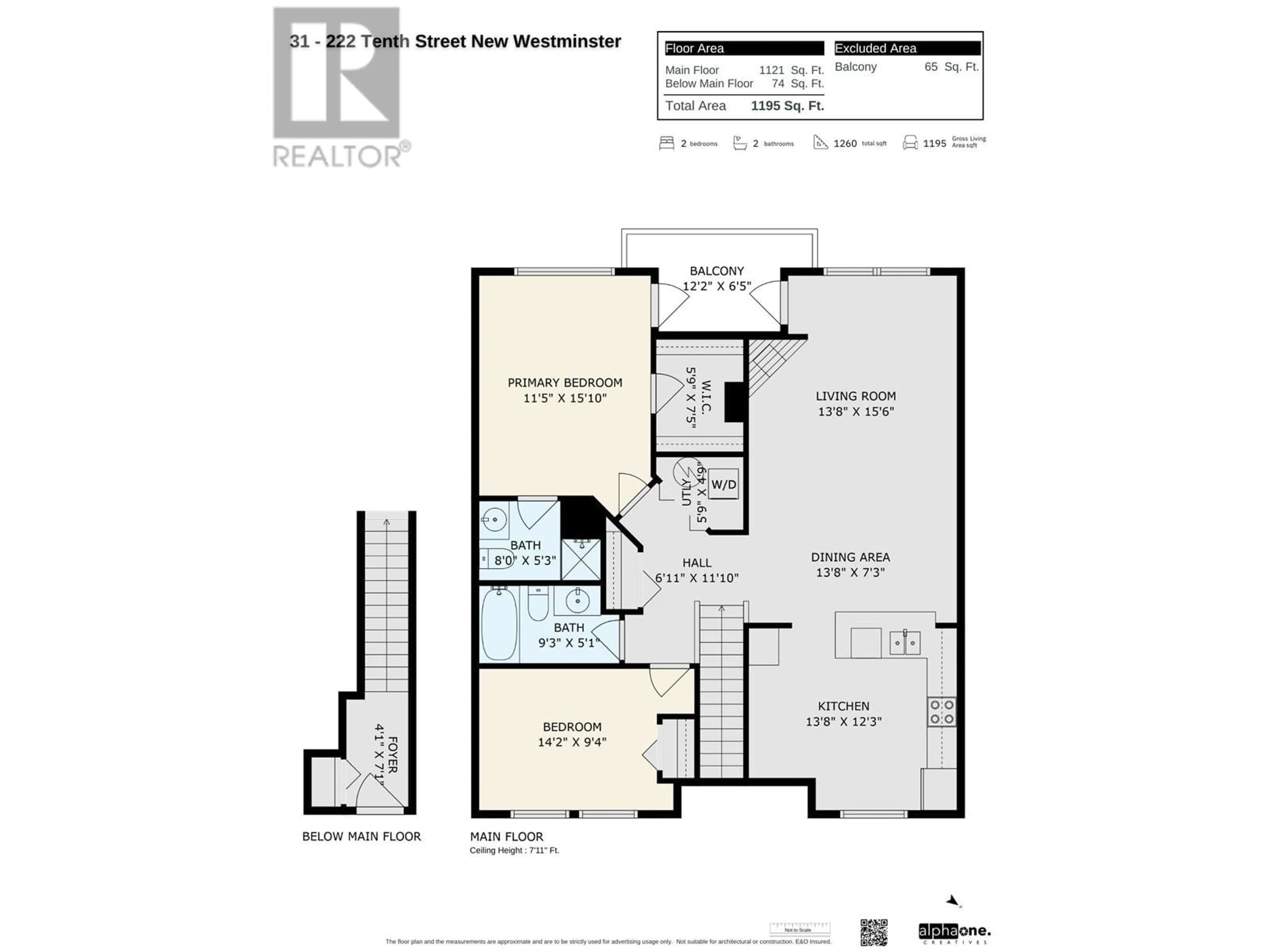 Floor plan for 31 - 222 TENTH STREET, New Westminster British Columbia V3M3X9