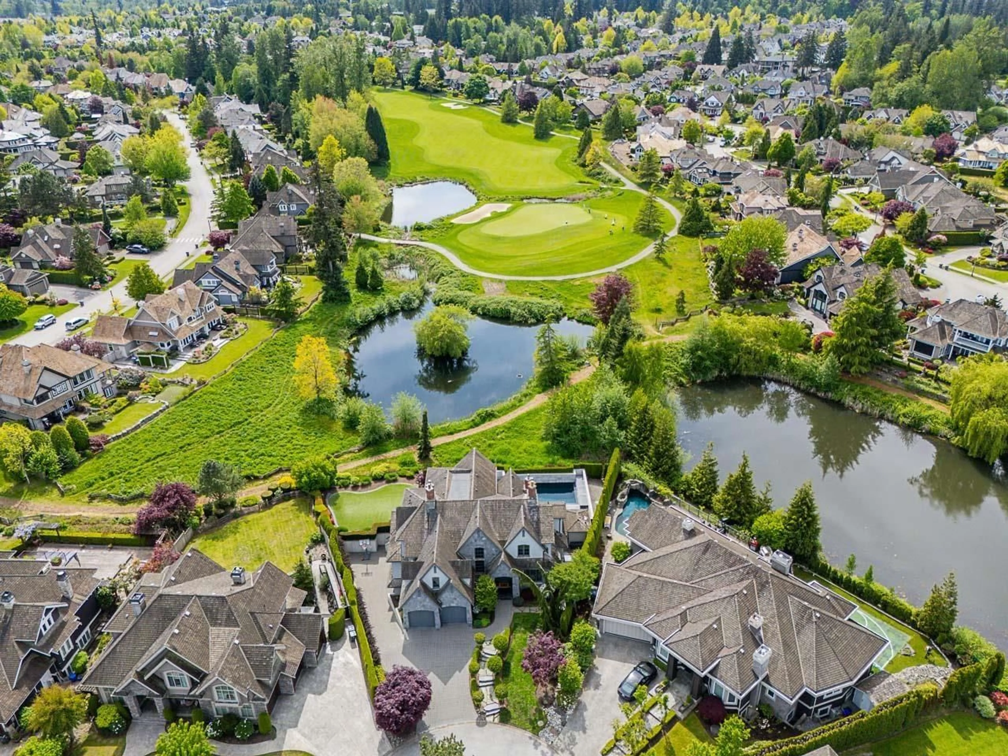 A pic from outside/outdoor area/front of a property/back of a property/a pic from drone, water/lake/river/ocean view for 3905 159, Surrey British Columbia V3Z0Y3