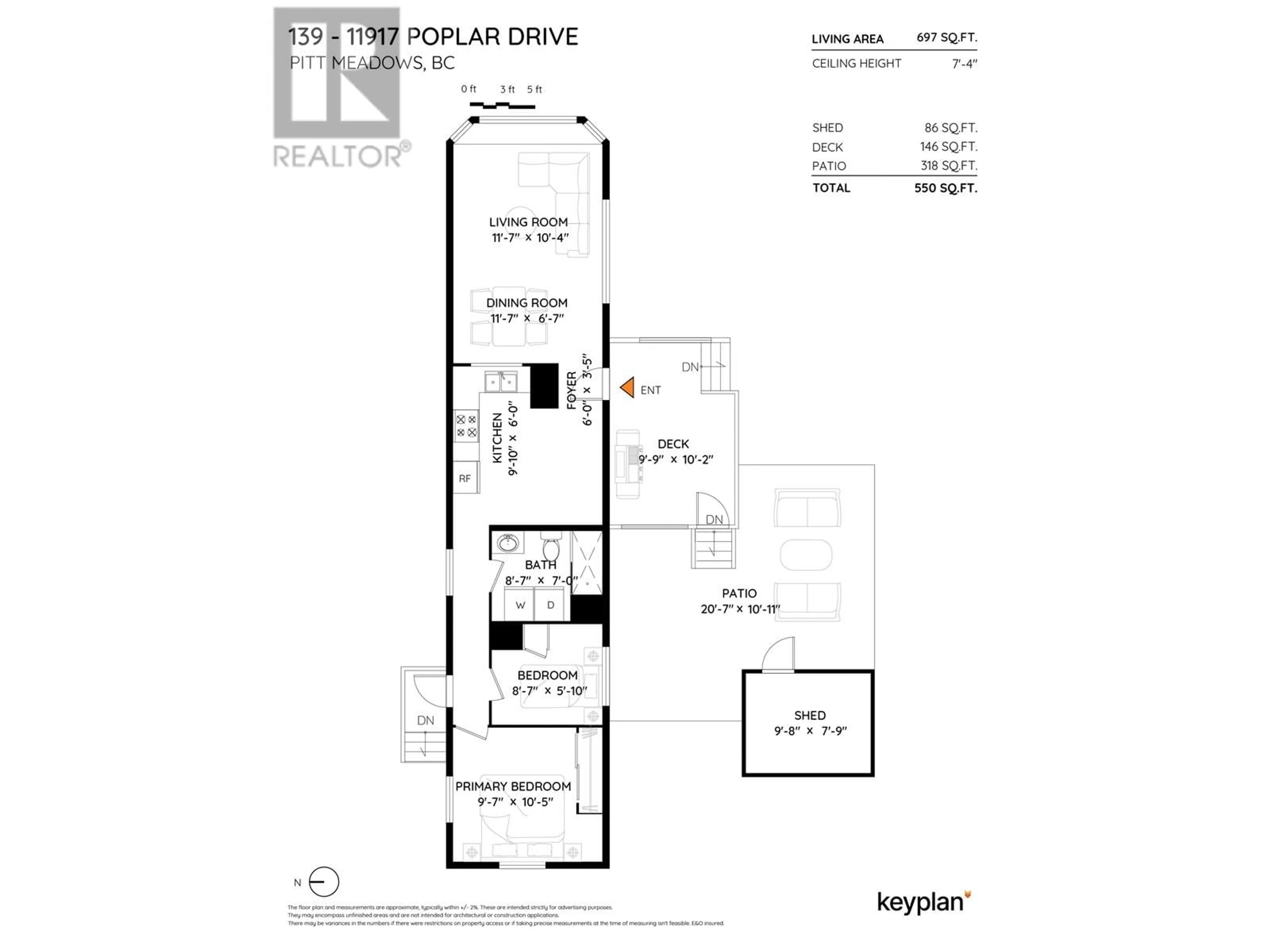 Floor plan for 139 - 11917 POPLAR DRIVE, Pitt Meadows British Columbia V0M1P0