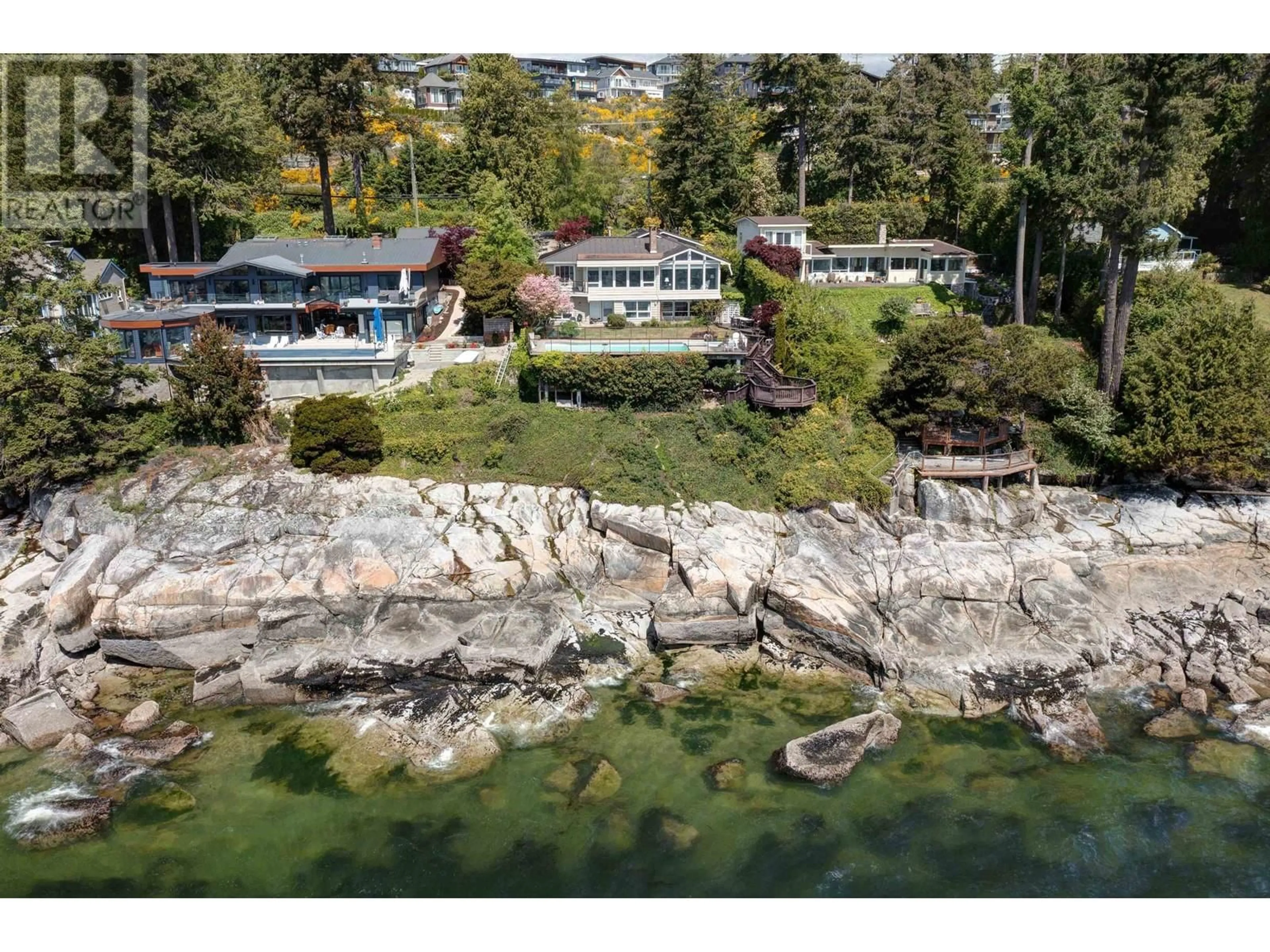 A pic from outside/outdoor area/front of a property/back of a property/a pic from drone, water/lake/river/ocean view for 5951 SUNSHINE COAST HIGHWAY, Sechelt British Columbia V0N3A7