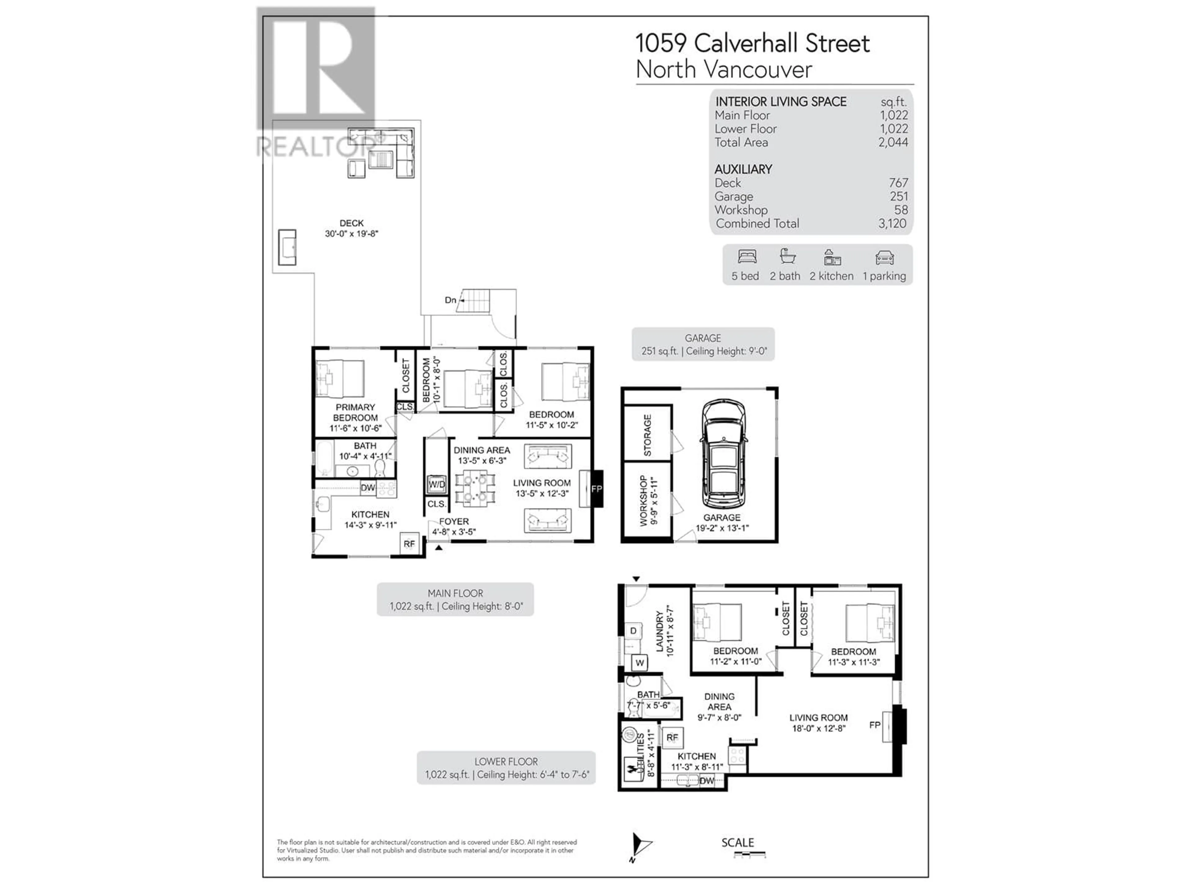 Floor plan for 1059 CALVERHALL STREET, North Vancouver British Columbia V7L1Y4