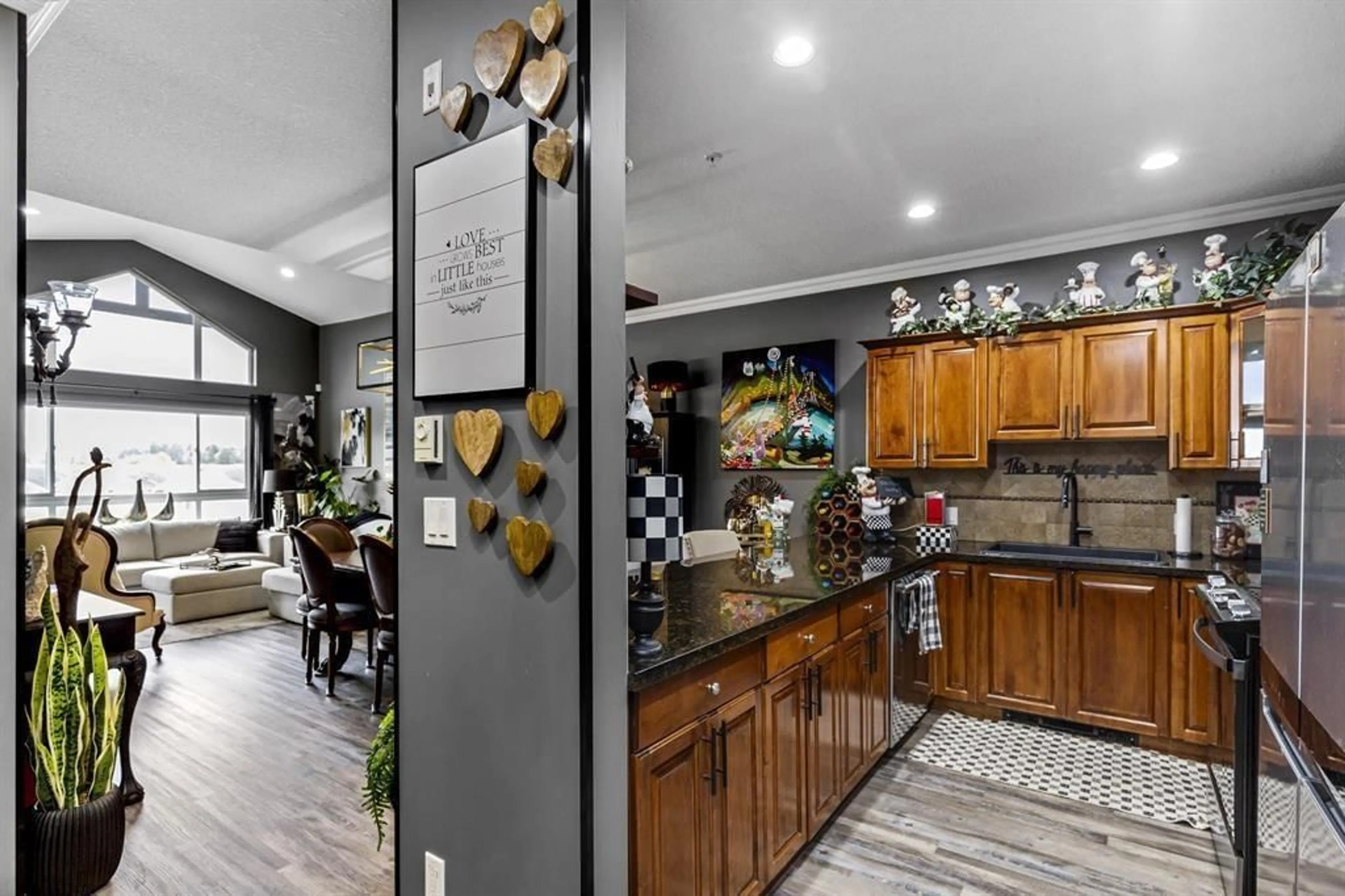 Open concept kitchen, ceramic/tile floor for B306 - 33755 7, Mission British Columbia V2V0A4