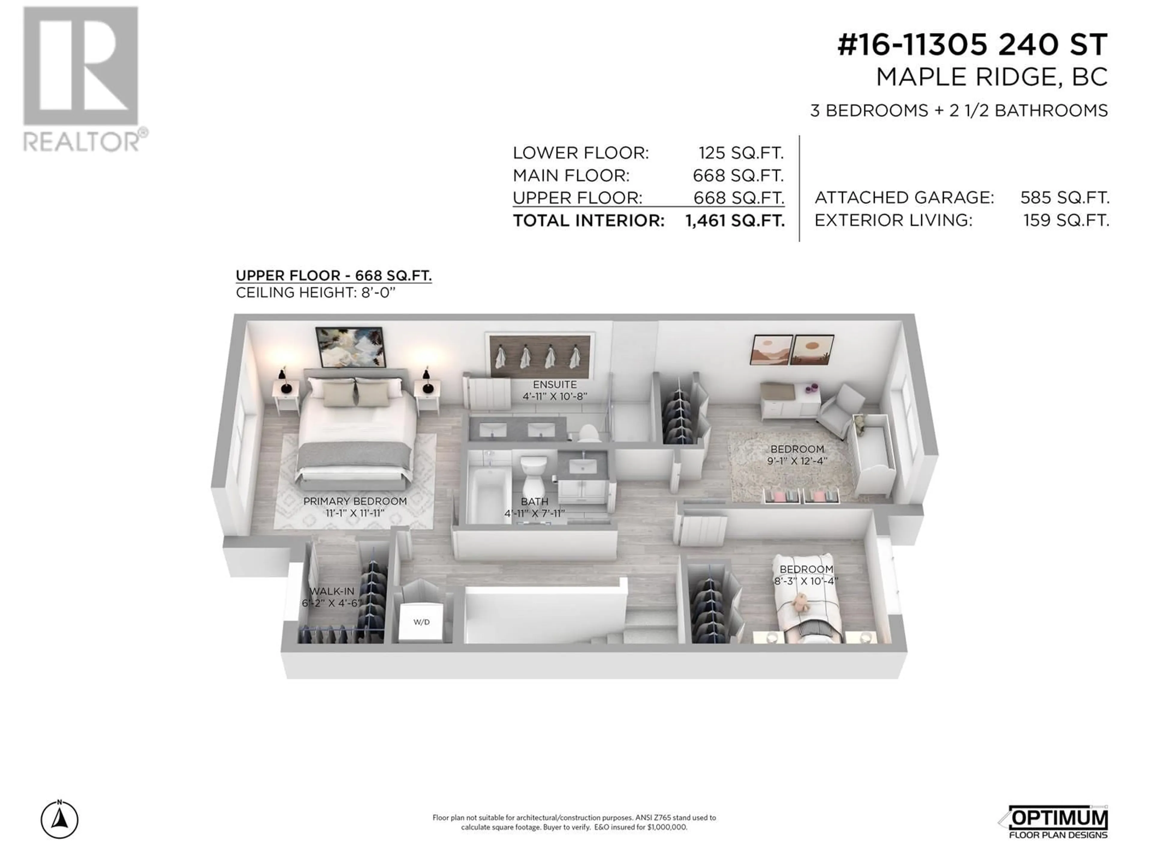 Floor plan for 16 - 11305 240 STREET, Maple Ridge British Columbia V2W0J1