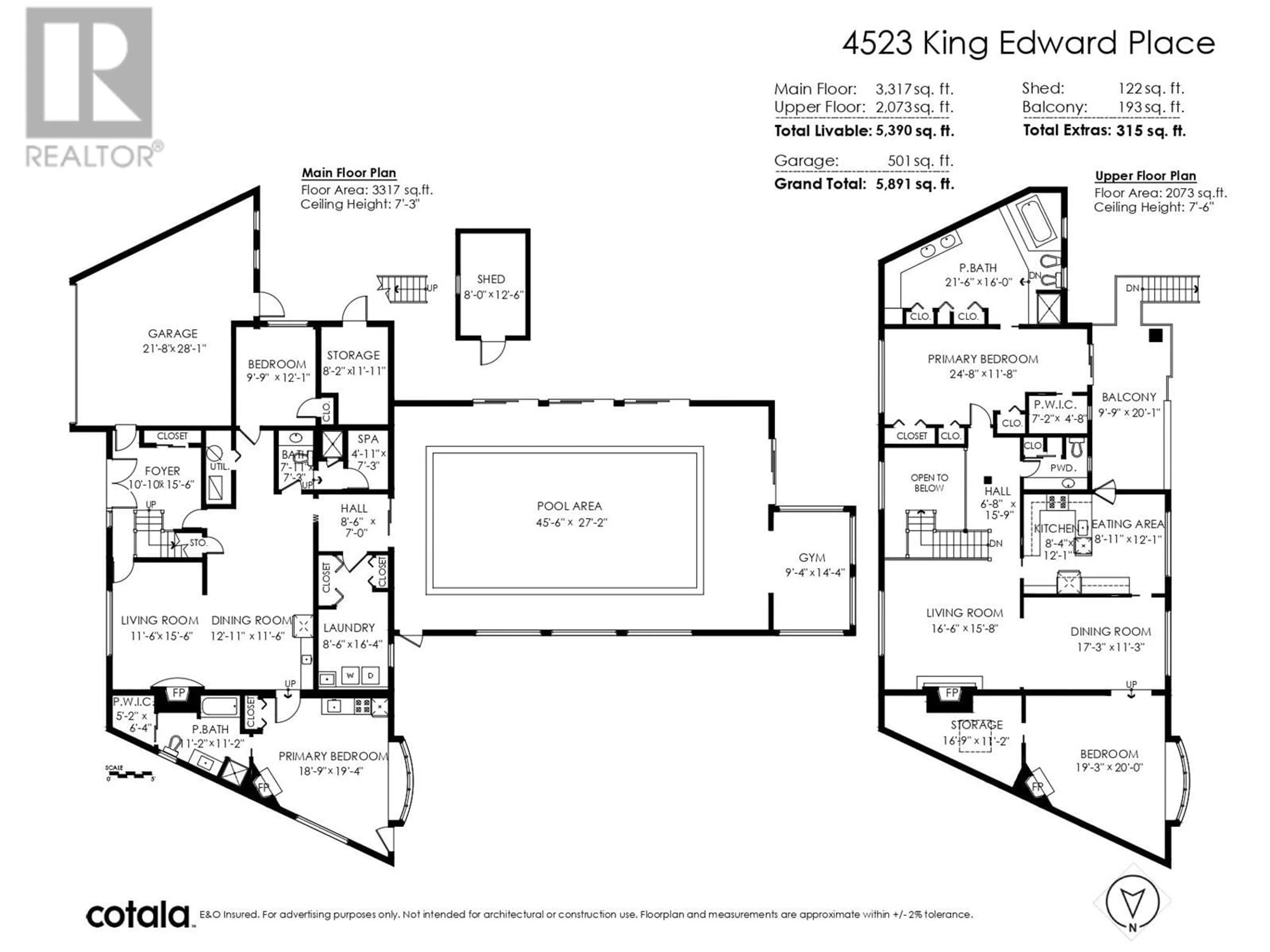 Floor plan for 4523 KING EDWARD PLACE, Delta British Columbia V4K2R2