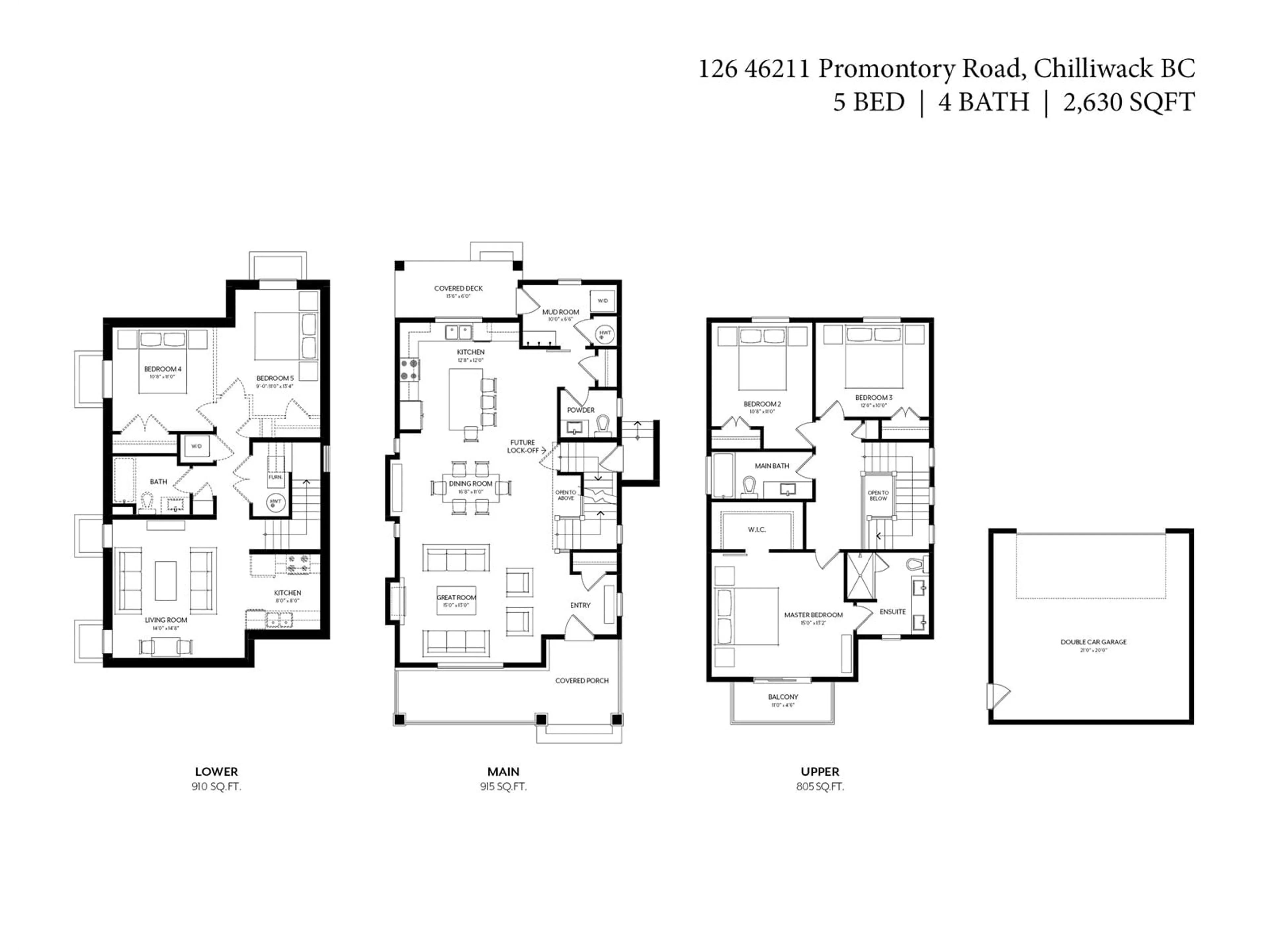 Floor plan for 126 - 46211 PROMONTORY ROAD, Chilliwack British Columbia V2R6E5