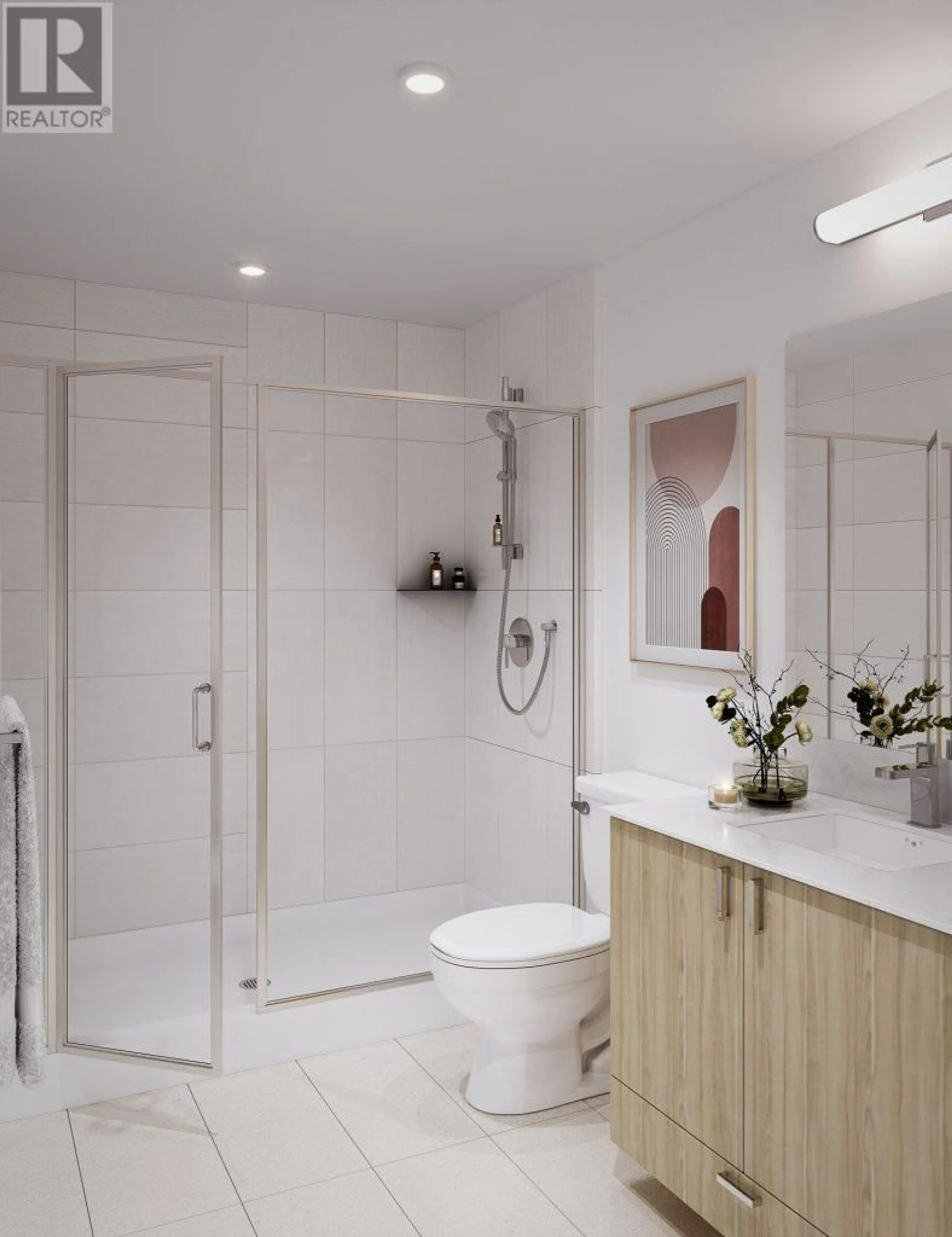 Contemporary bathroom, ceramic/tile floor for 416 - 723 GROVER STREET, Coquitlam British Columbia V3J3M6