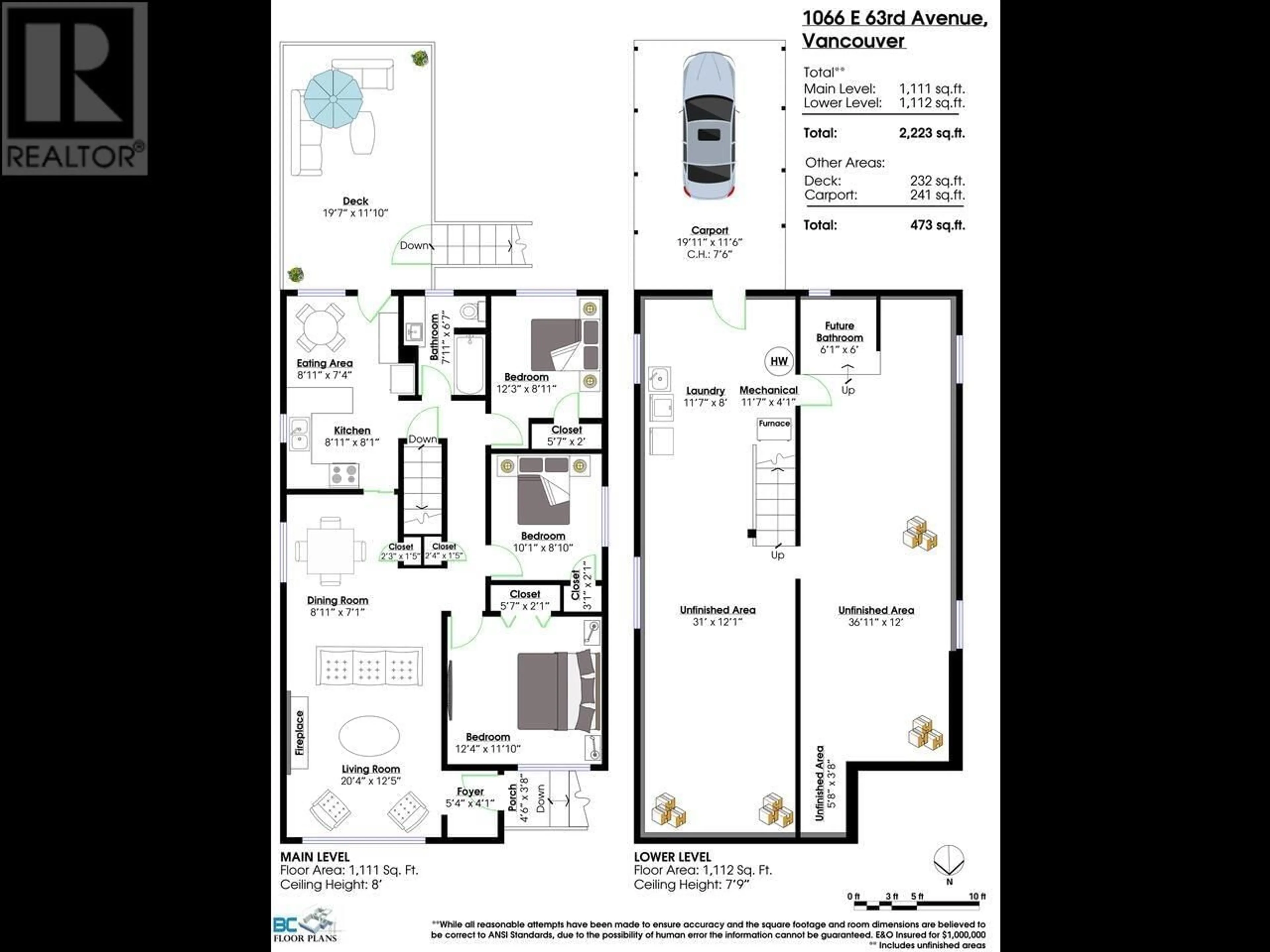 Floor plan for 1066 63RD AVENUE, Vancouver British Columbia V5X2L1