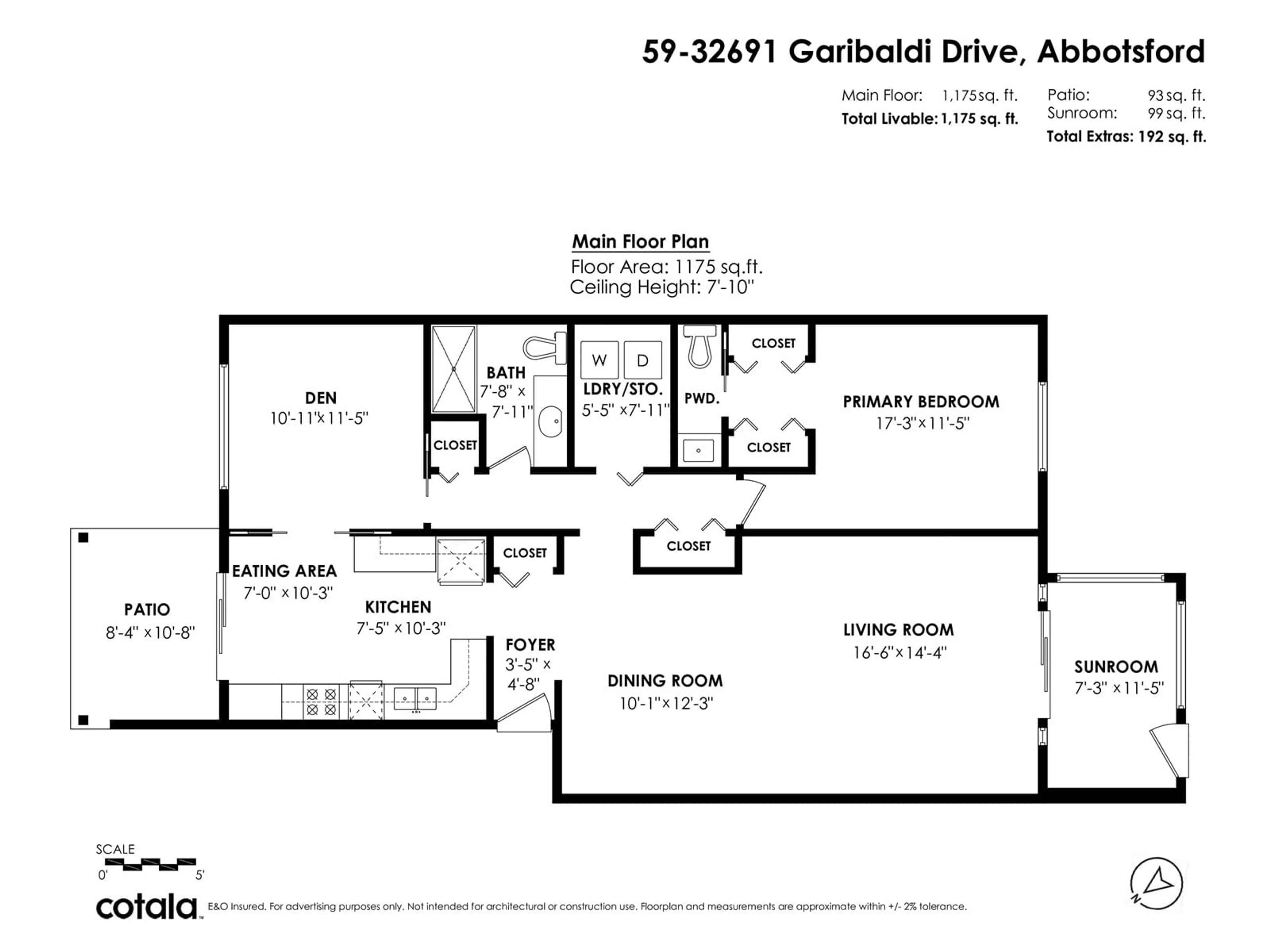 Floor plan for 59 - 32691 GARIBALDI, Abbotsford British Columbia V2T5T7
