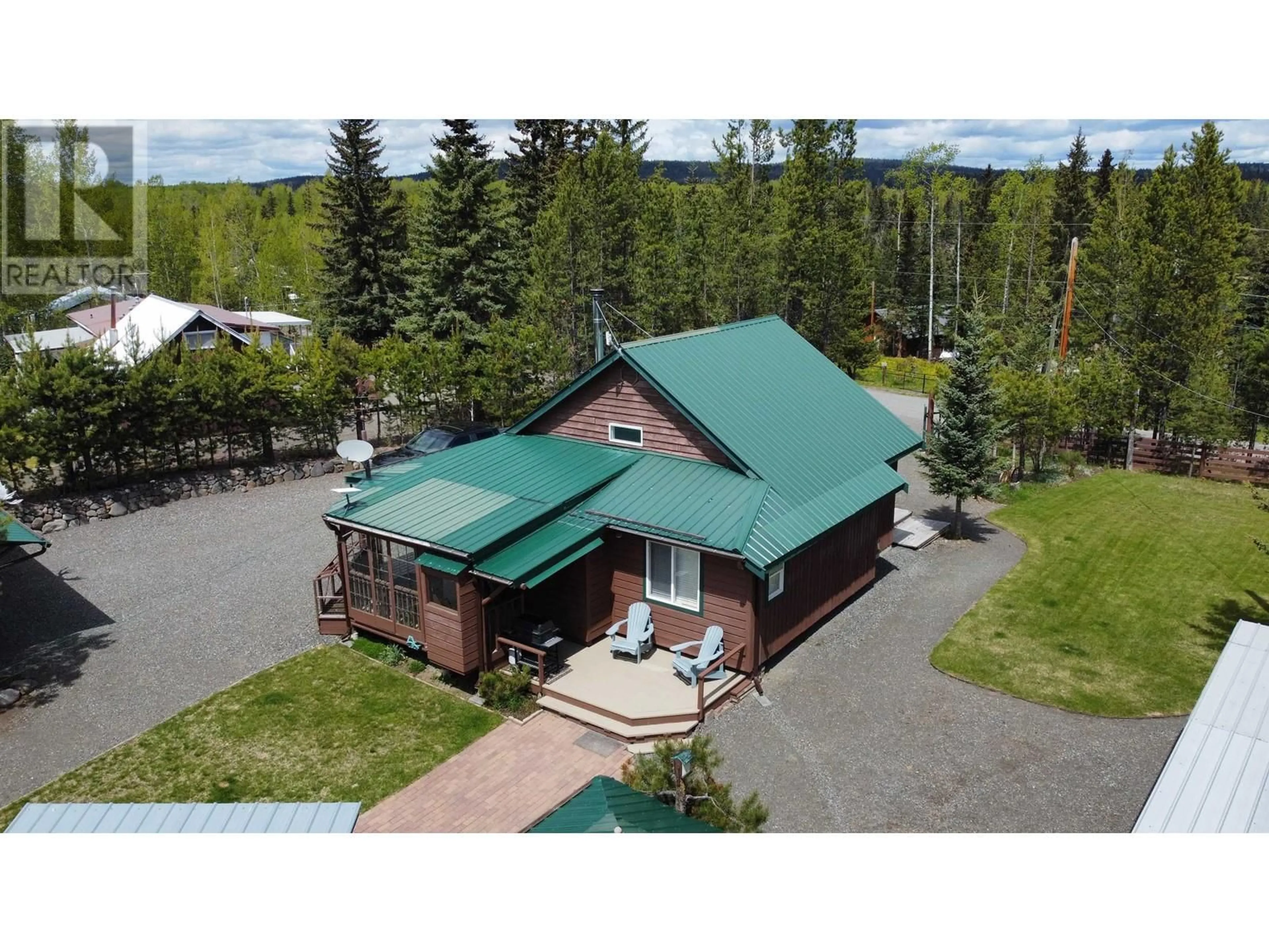 A pic from outside/outdoor area/front of a property/back of a property/a pic from drone, building for 6308 MOOSE POINT DRIVE, 70 Mile House British Columbia V0K2K1