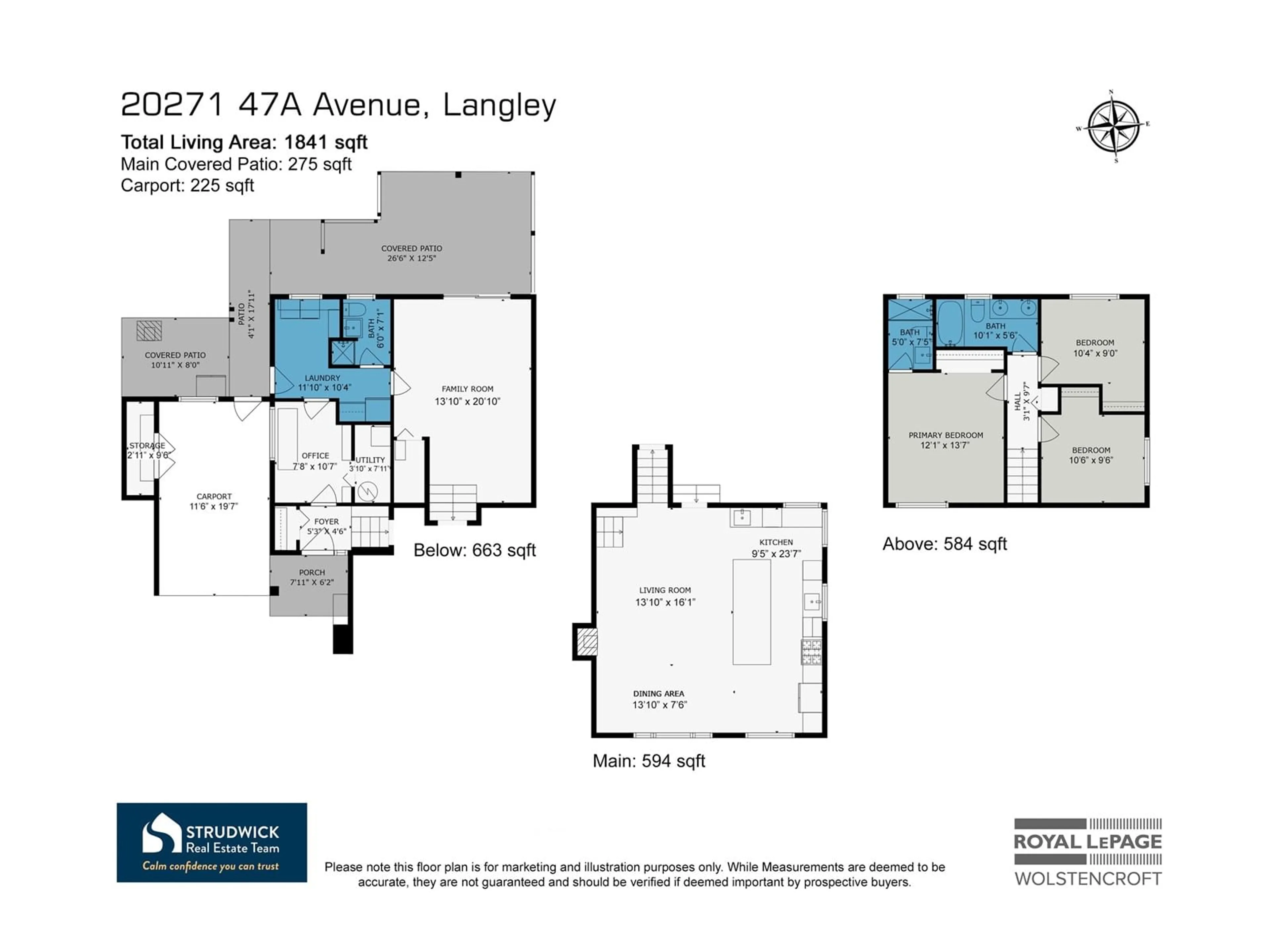 Floor plan for 20271 47A, Langley British Columbia V3A5K9