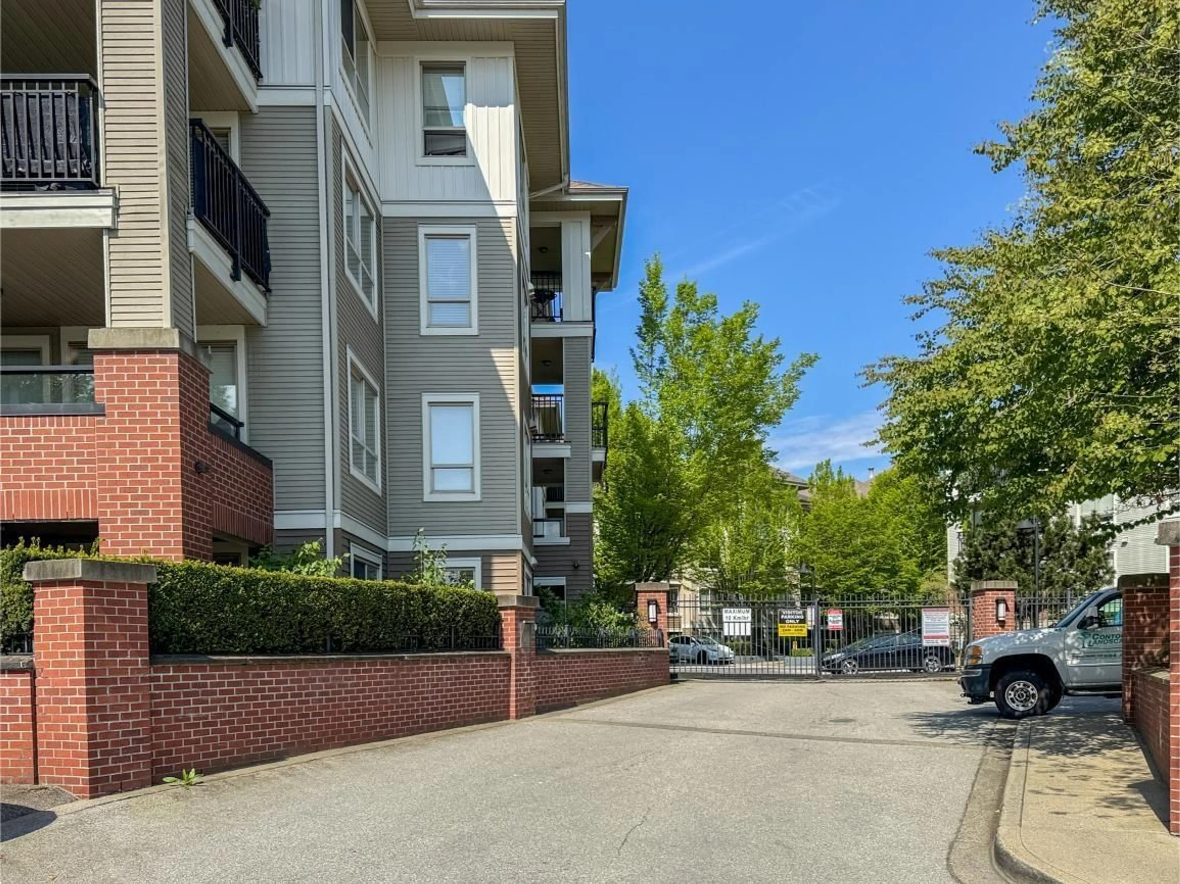 A pic from outside/outdoor area/front of a property/back of a property/a pic from drone, street for C308 - 8929 202, Langley British Columbia V1M0B4