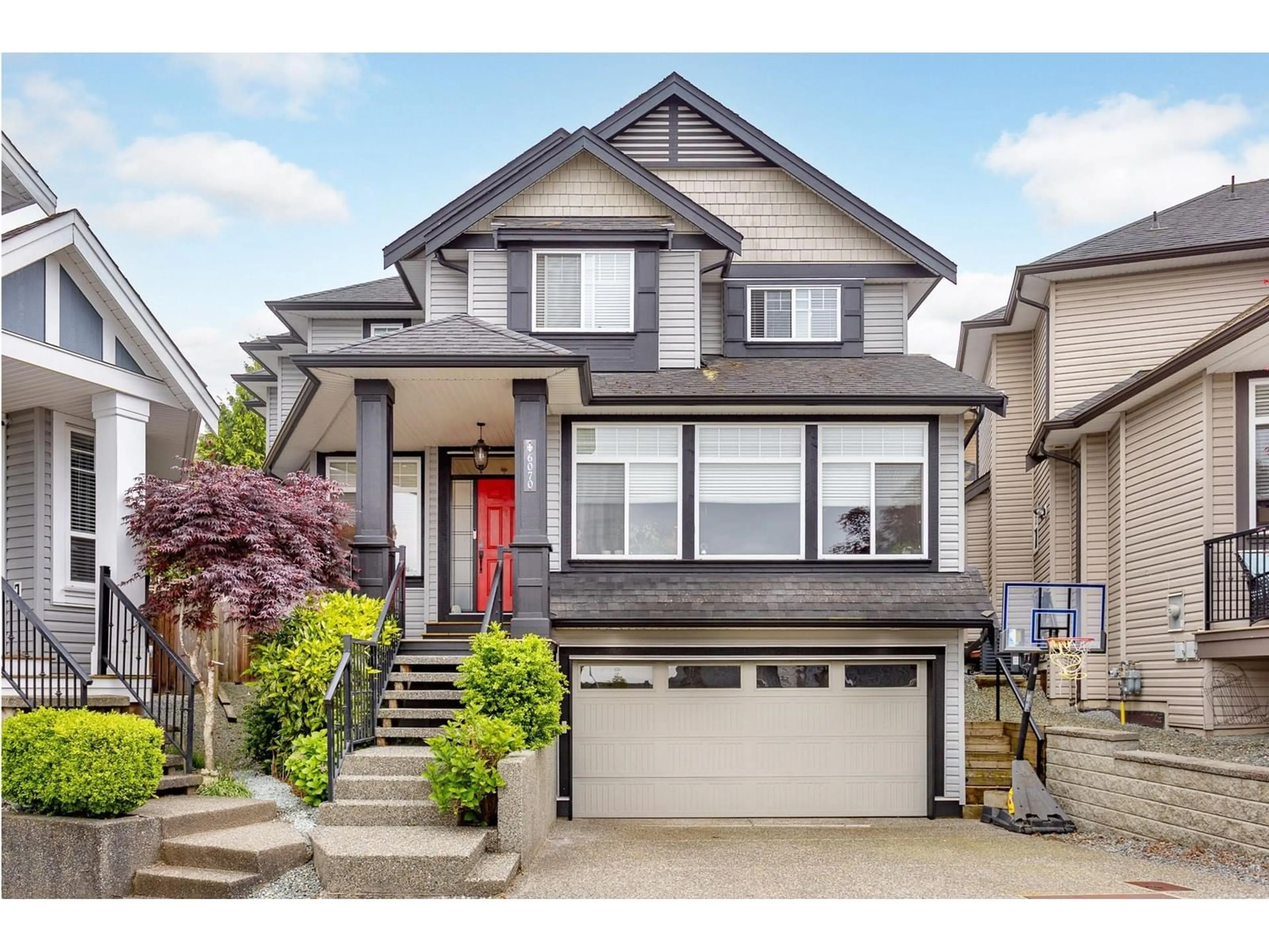 Home with vinyl exterior material, street for 6070 145B, Surrey British Columbia V3S4R6