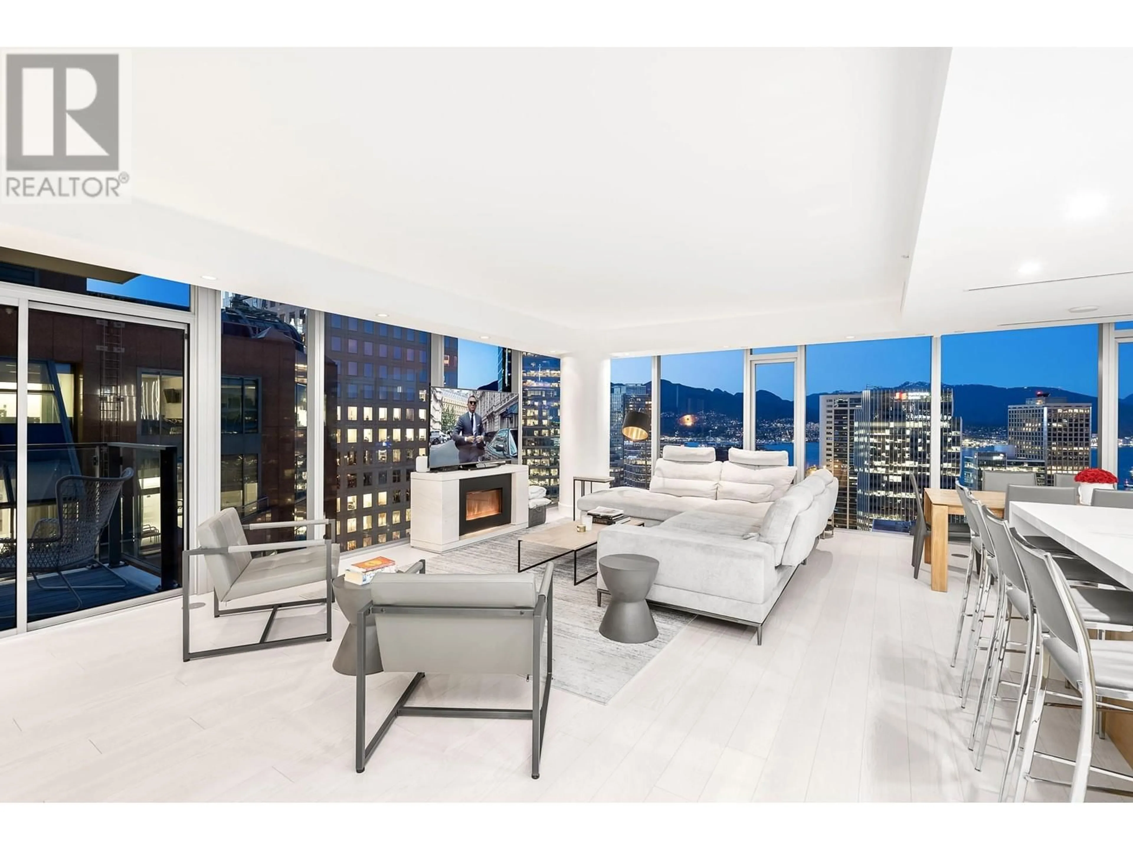 Living room with furniture, ceramic/tile floor for 2902 - 667 HOWE STREET, Vancouver British Columbia V6C0B5