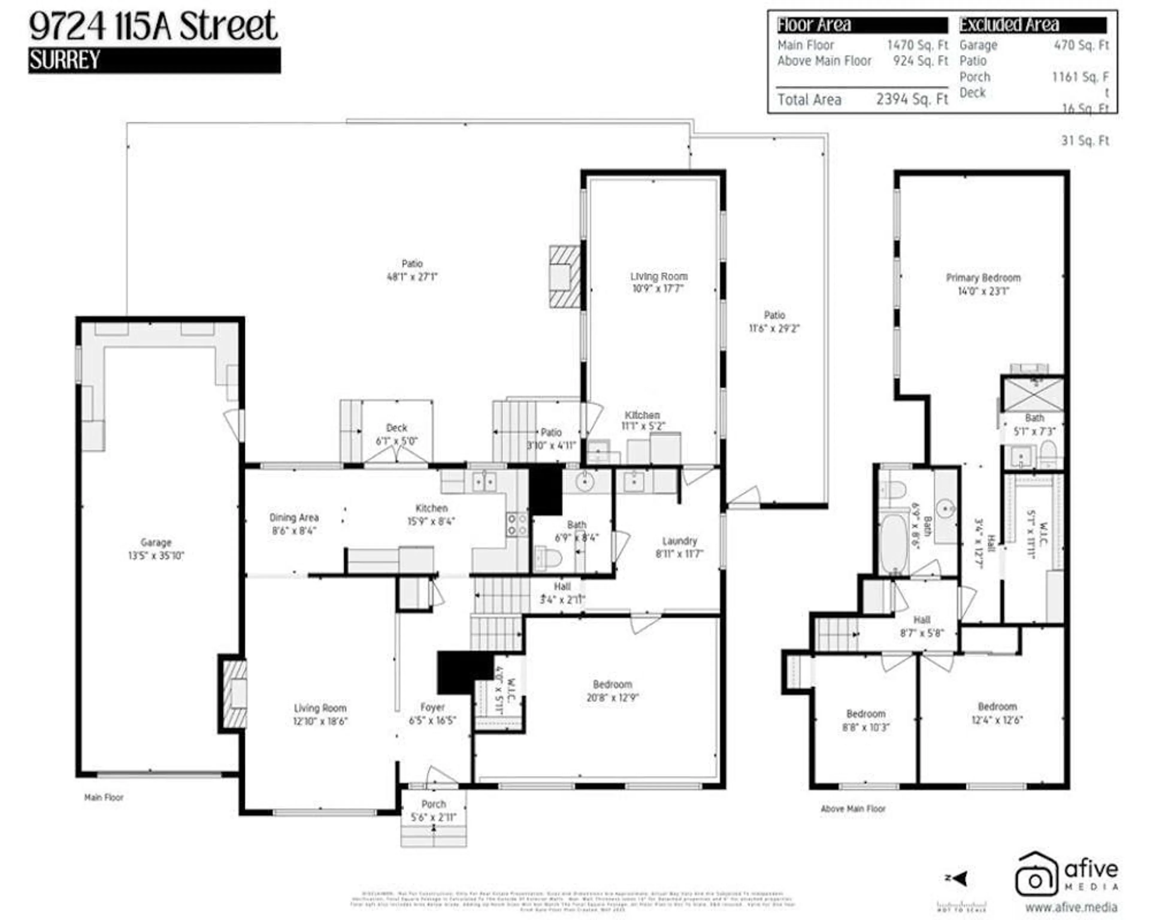Floor plan for 9724 115A, Surrey British Columbia V3V3Z1
