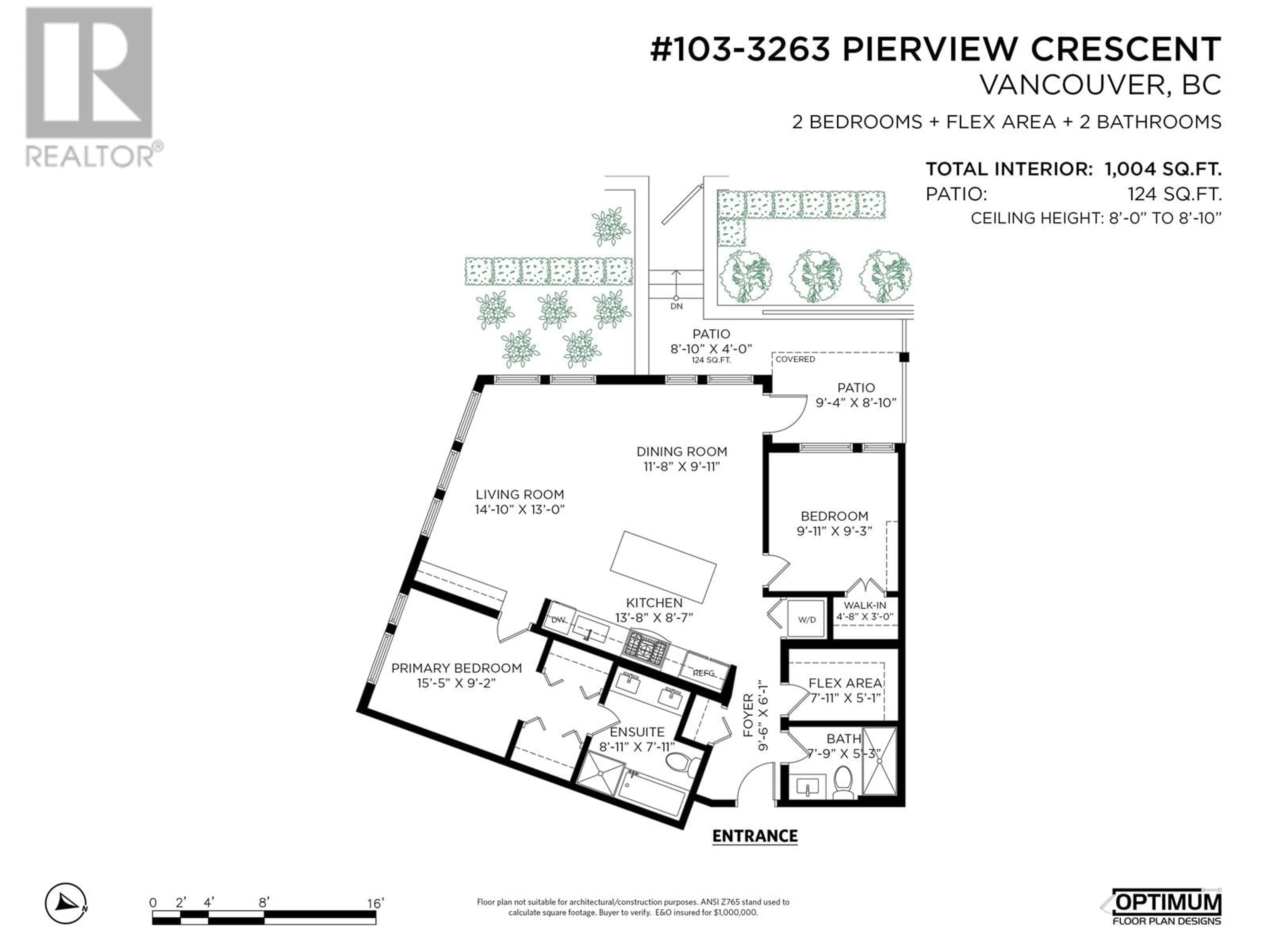 Floor plan for 103 - 3263 PIERVIEW CRESCENT, Vancouver British Columbia V5S0C3