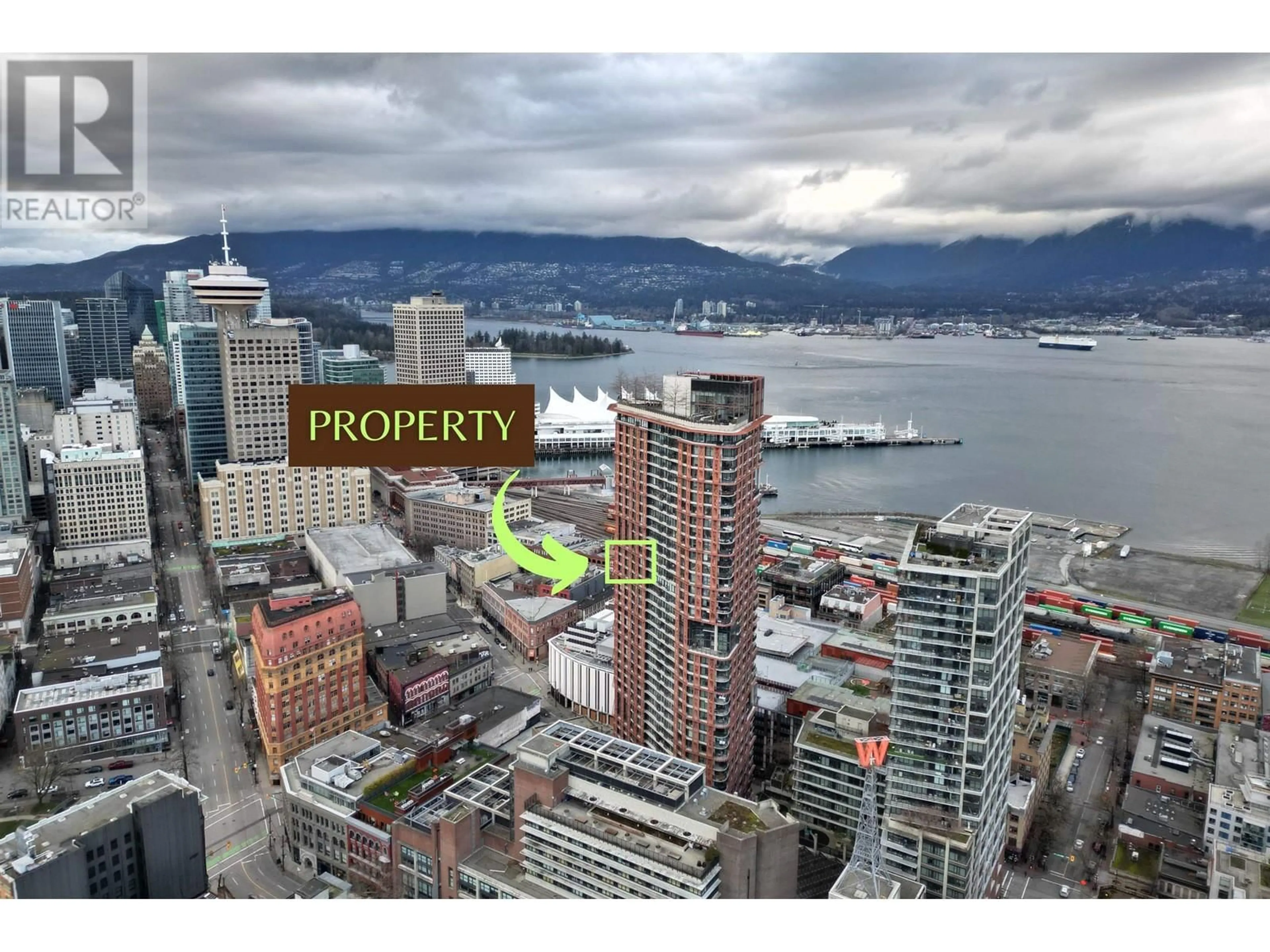 A pic from outside/outdoor area/front of a property/back of a property/a pic from drone, unknown for 2409 - 128 CORDOVA STREET, Vancouver British Columbia V6B0E6