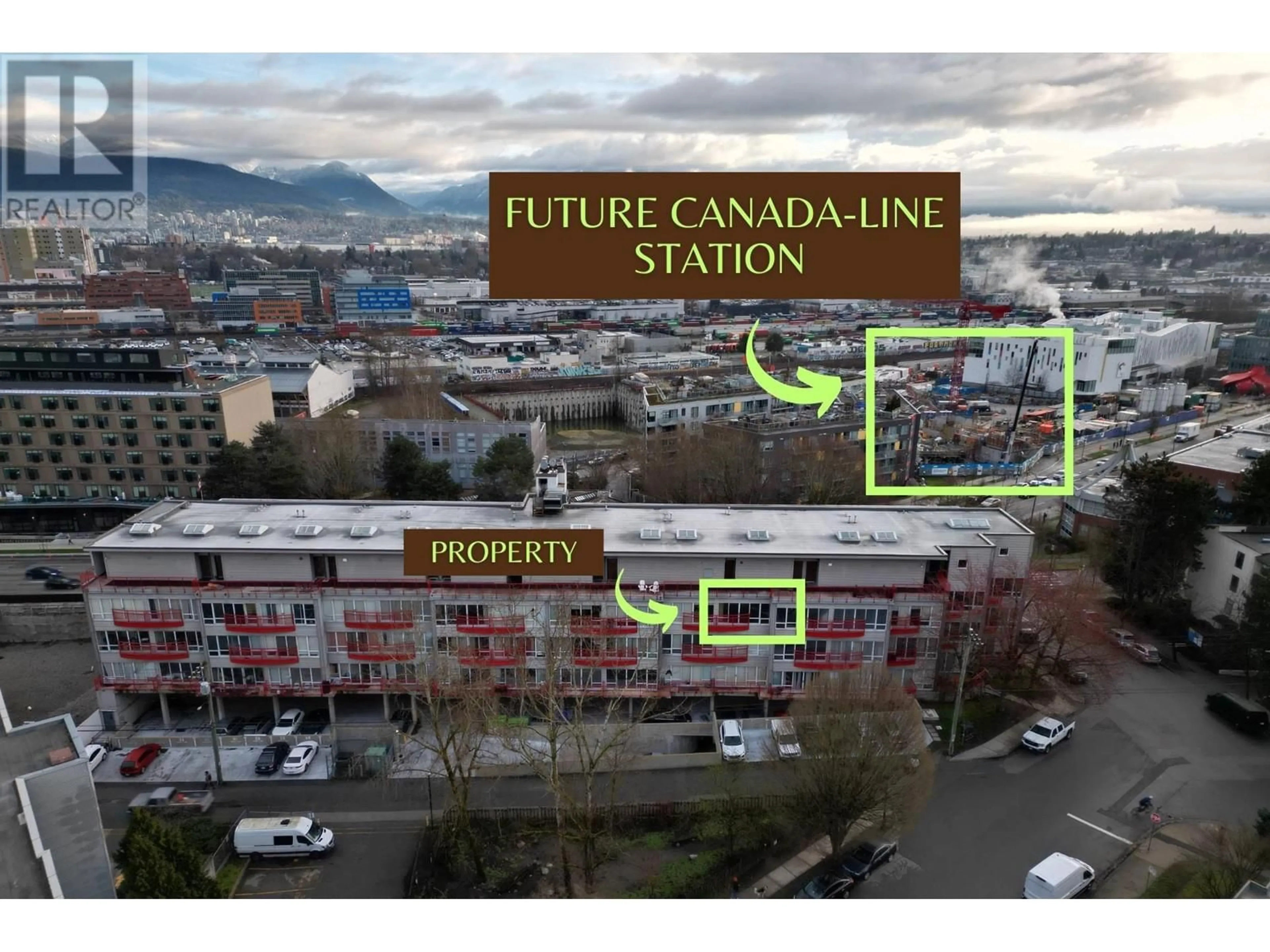 A pic from outside/outdoor area/front of a property/back of a property/a pic from drone, city buildings view from balcony for 423 - 350 2ND AVENUE, Vancouver British Columbia V5T4R8