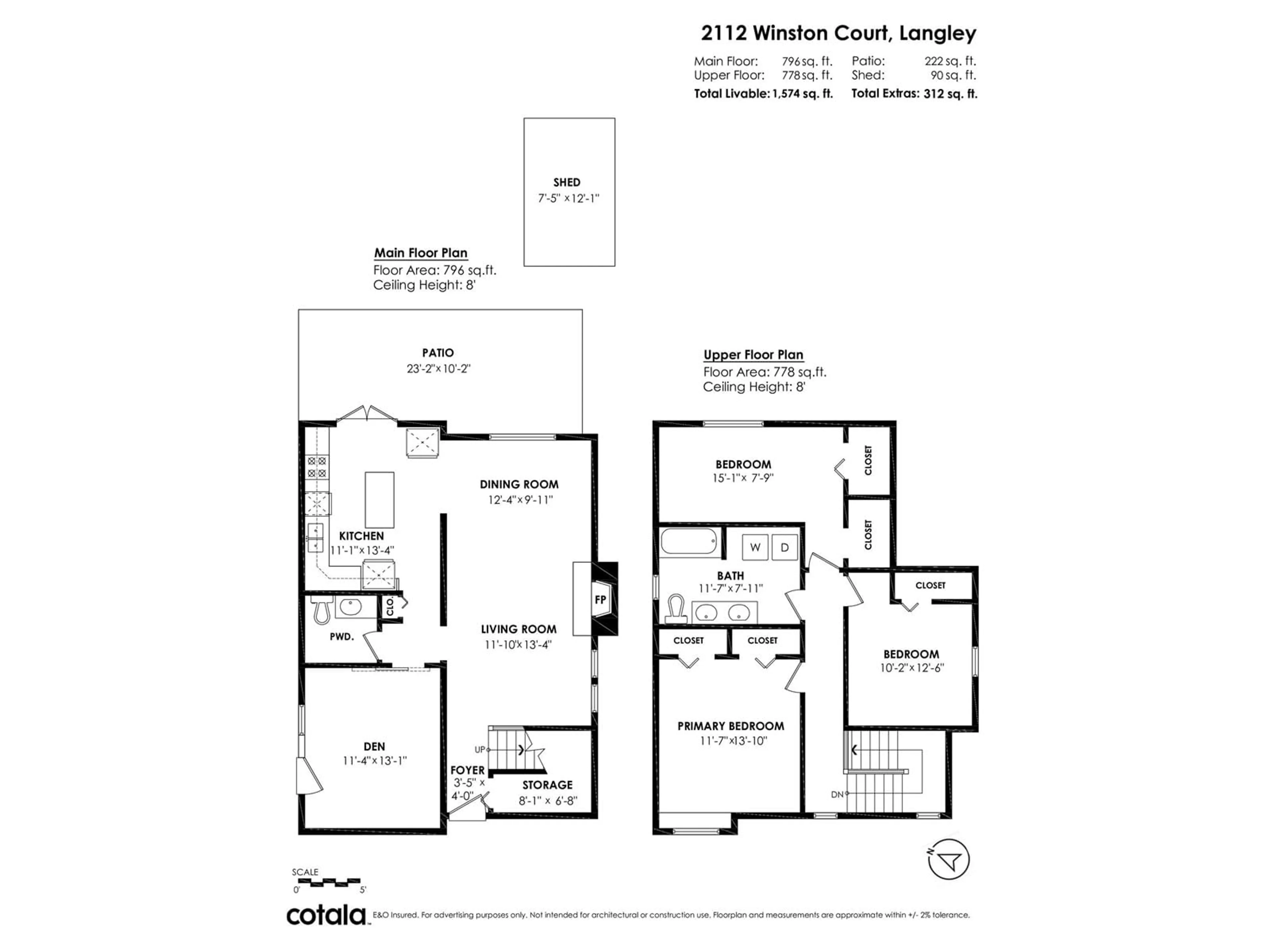 Floor plan for 2112 WINSTON, Langley British Columbia V2Y1H5