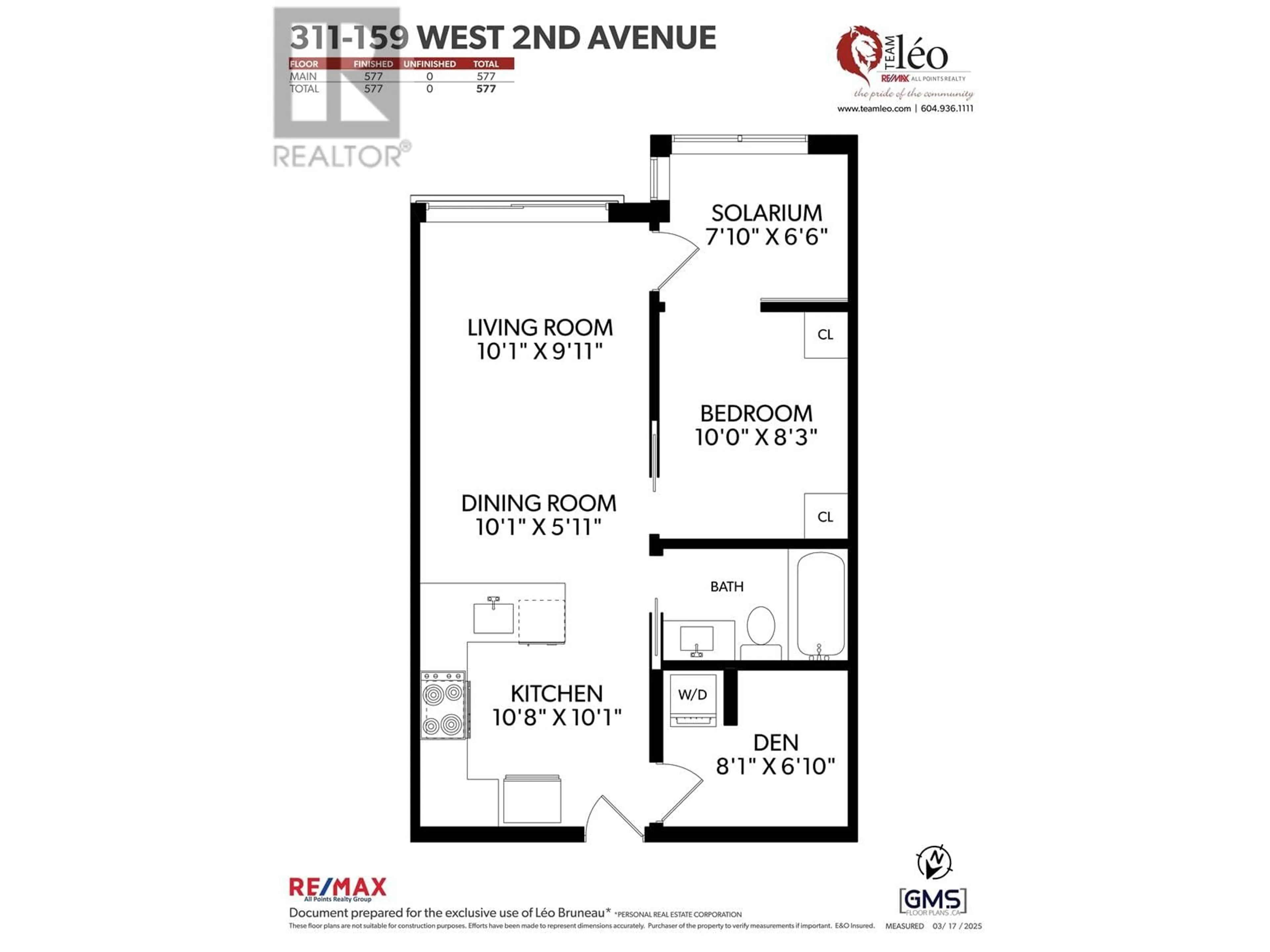 Floor plan for 311 - 159 2ND AVENUE, Vancouver British Columbia V5Y0L8