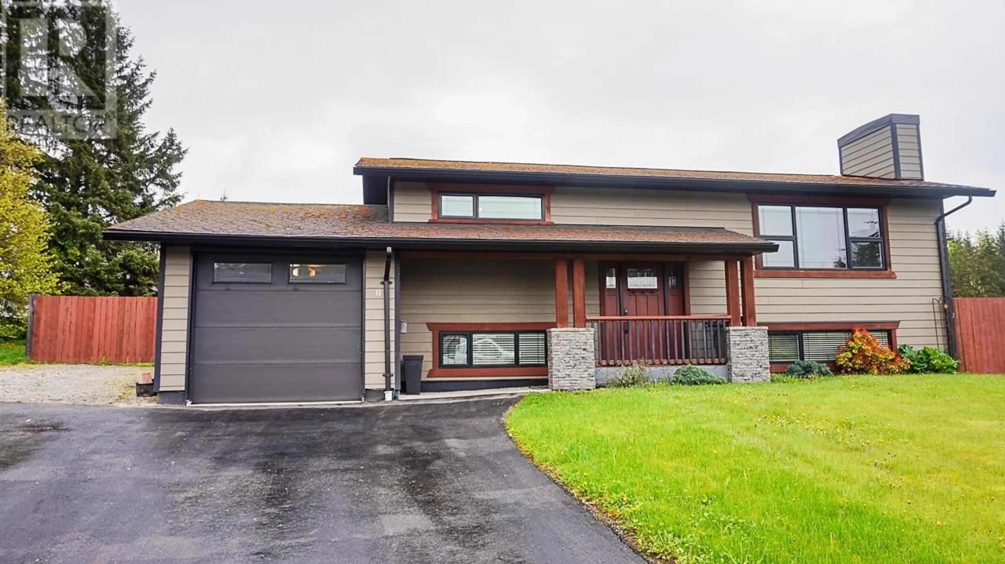 Home with vinyl exterior material, street for 48 DAVY CRESCENT, Kitimat British Columbia V8C1C5