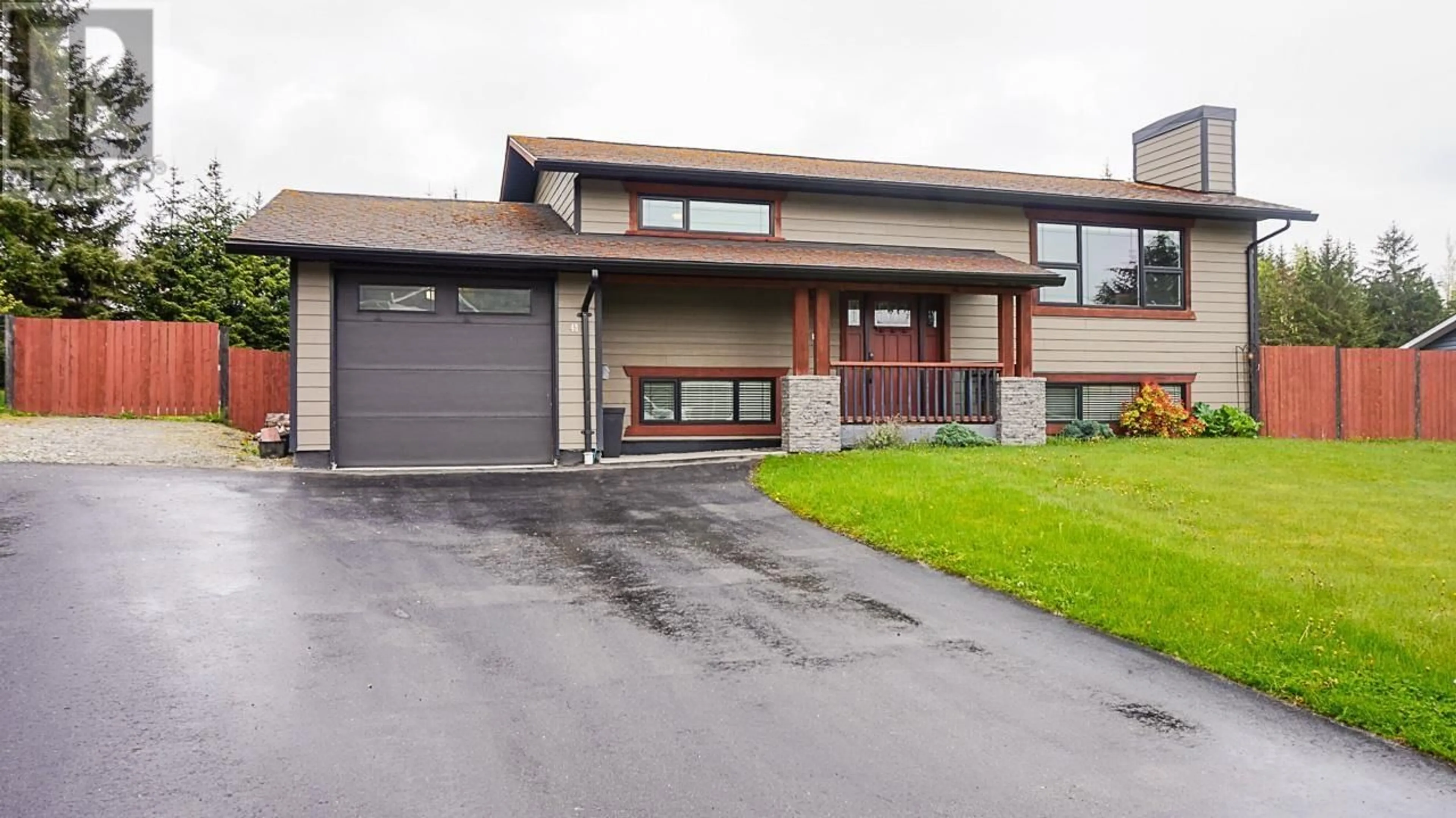 Home with vinyl exterior material, street for 48 DAVY CRESCENT, Kitimat British Columbia V8C1C5