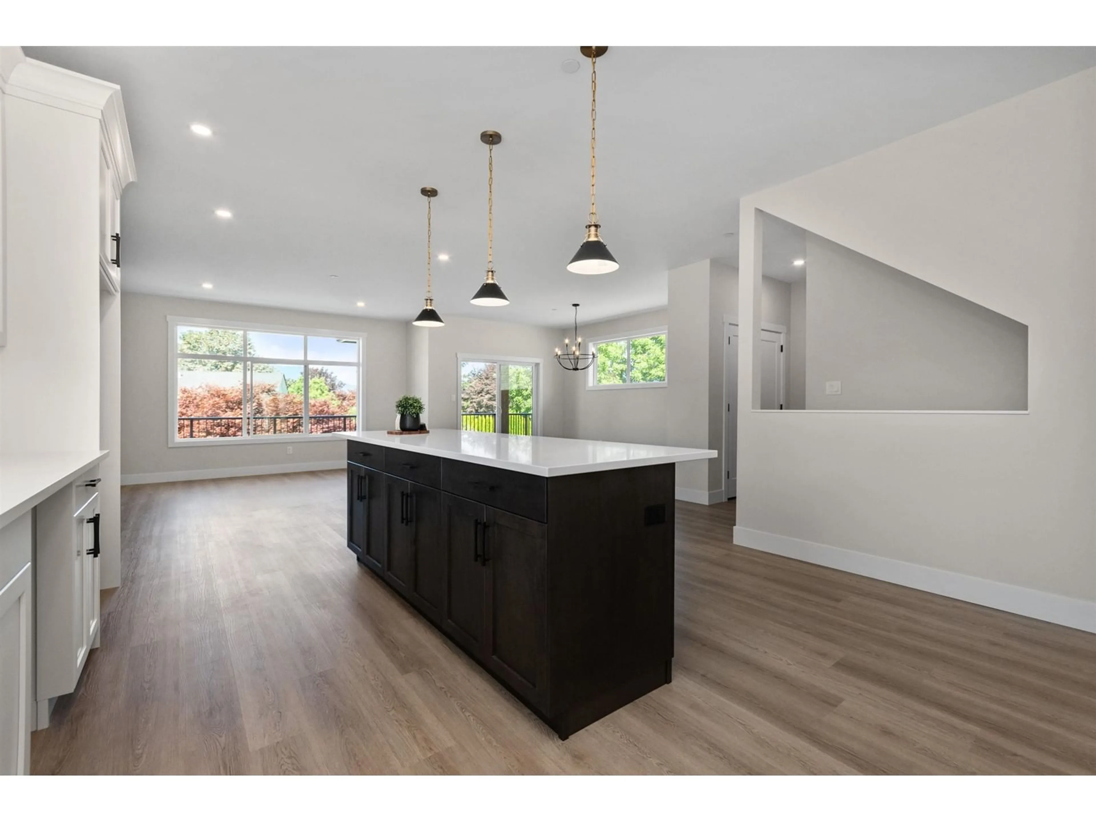 Open concept kitchen, wood/laminate floor for 5951 CARTER ROAD, Chilliwack British Columbia V2R3J8