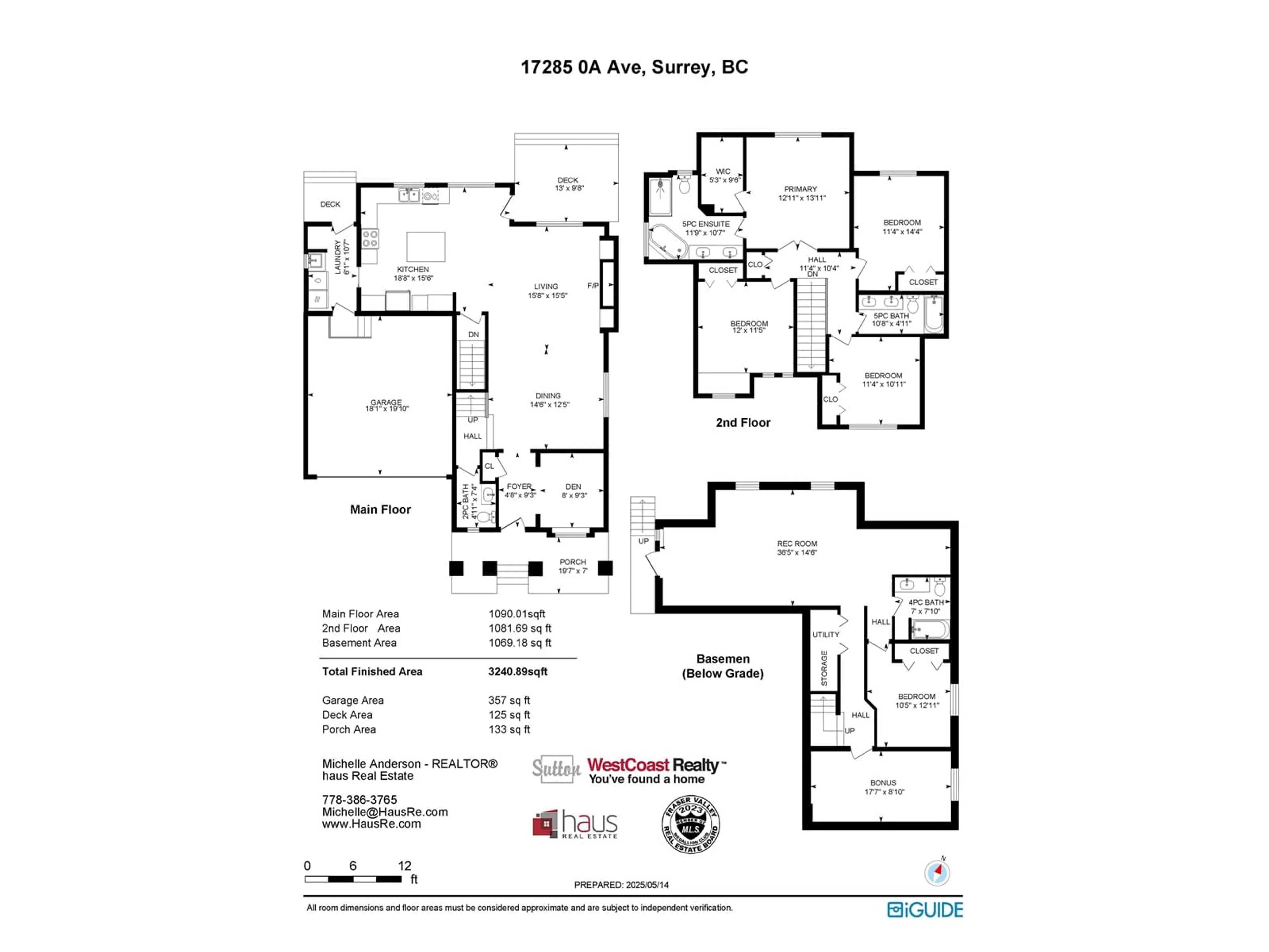 Floor plan for 17285 0A, Surrey British Columbia V3Z9P3