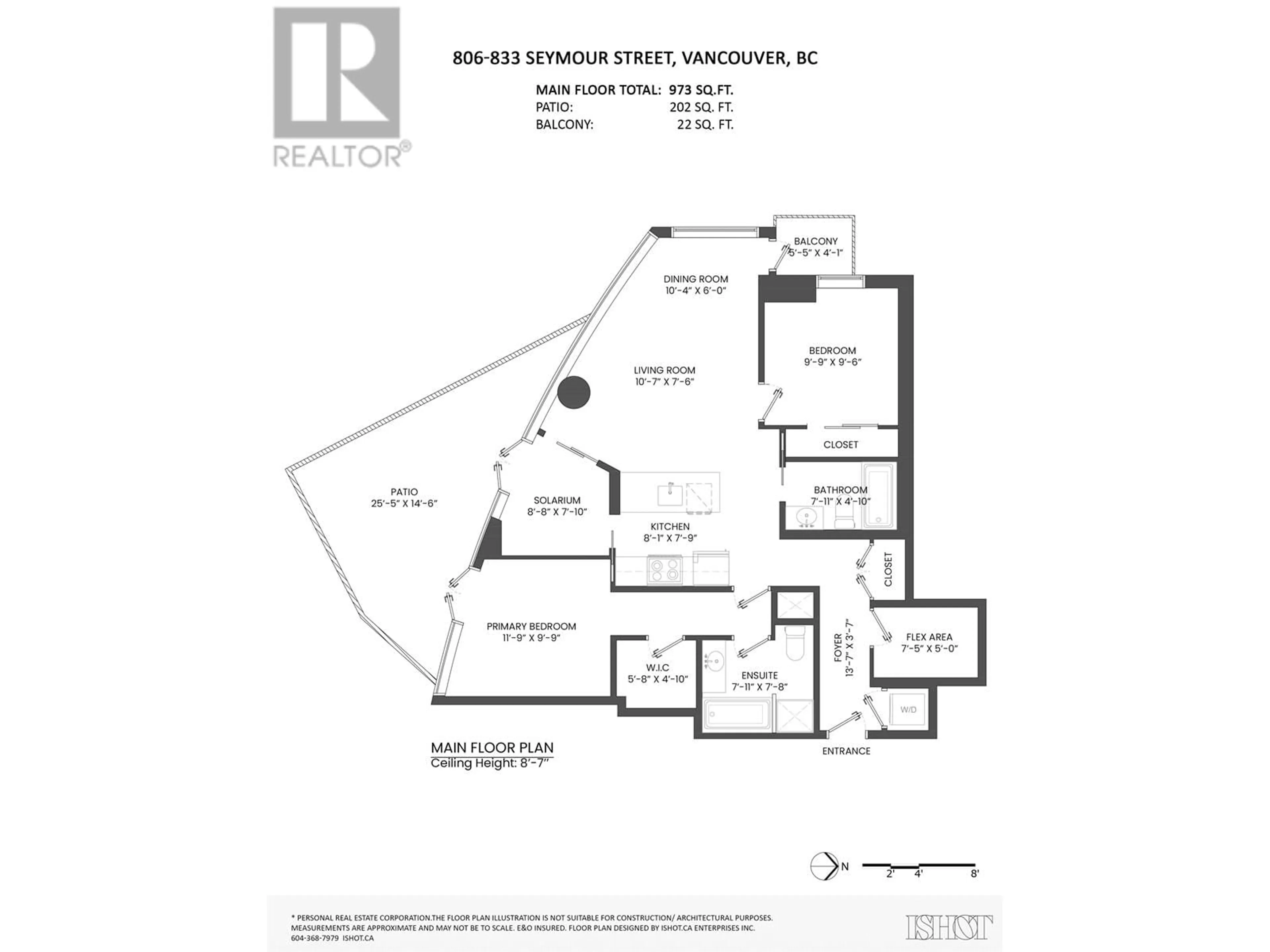 Floor plan for 806 - 833 SEYMOUR STREET, Vancouver British Columbia V6B0G4