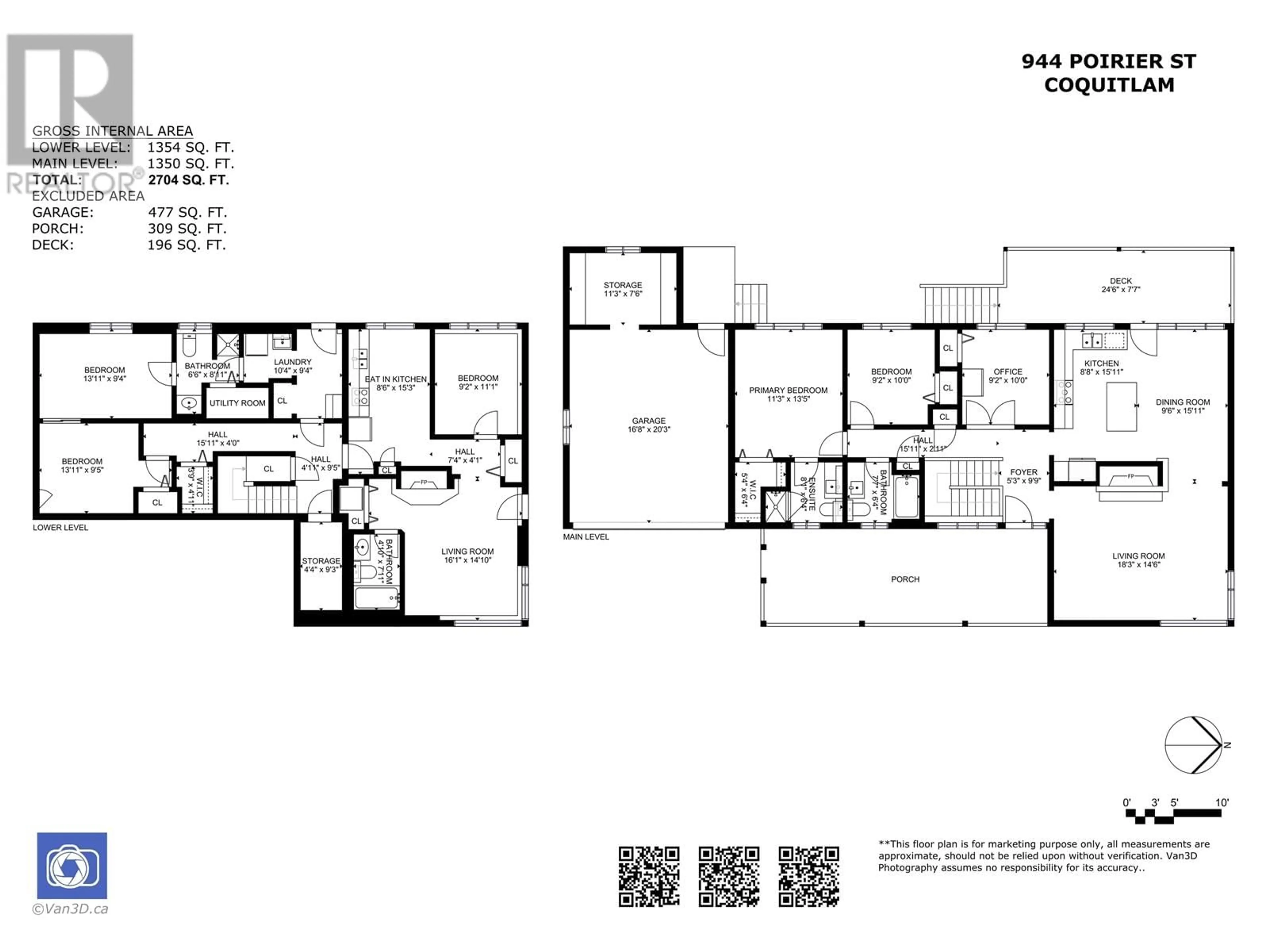Floor plan for 944 POIRIER STREET, Coquitlam British Columbia V3J6C4