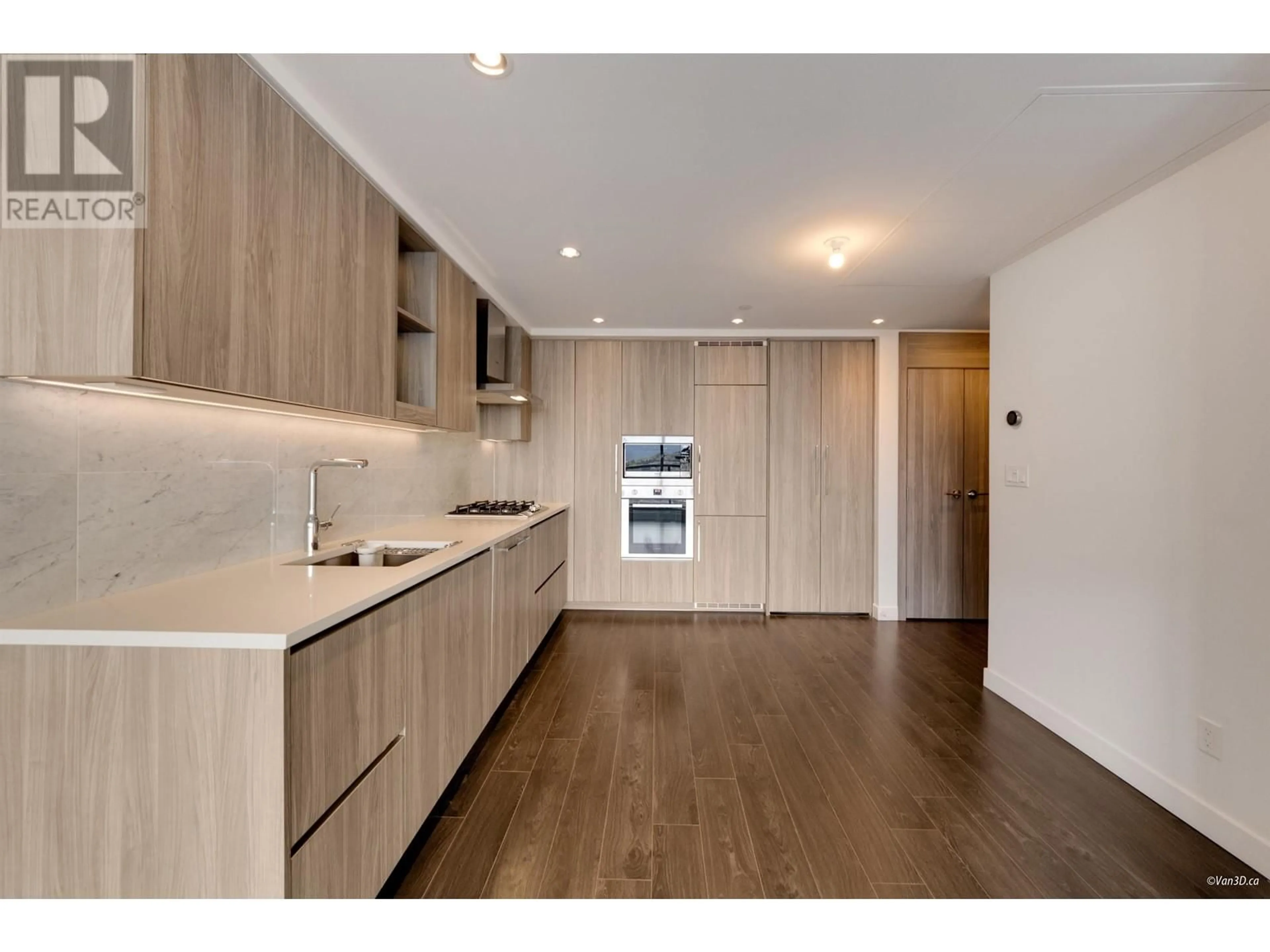 Open concept kitchen, wood/laminate floor for 3006 - 4730 LOUGHEED HIGHWAY, Burnaby British Columbia V5C0M9