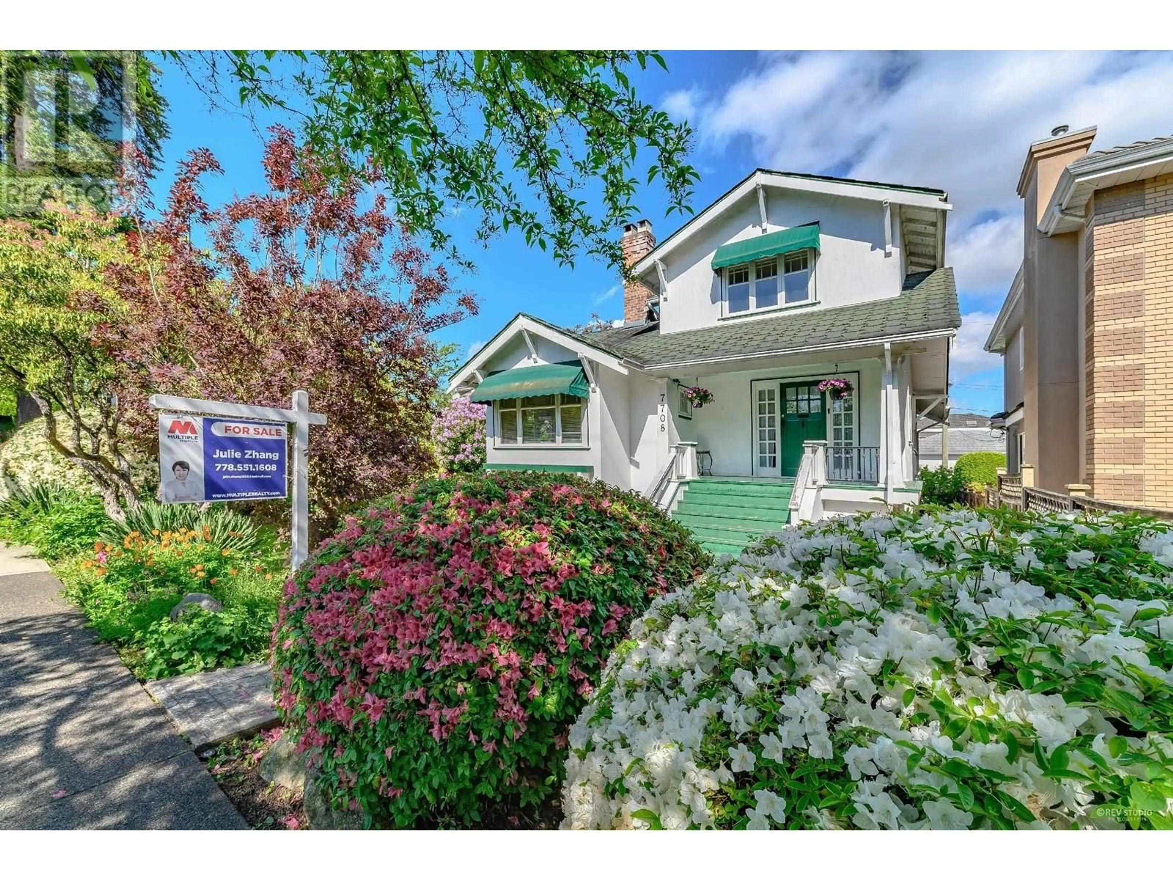 Home with vinyl exterior material, street for 7708 HEATHER STREET, Vancouver British Columbia V6P3R4